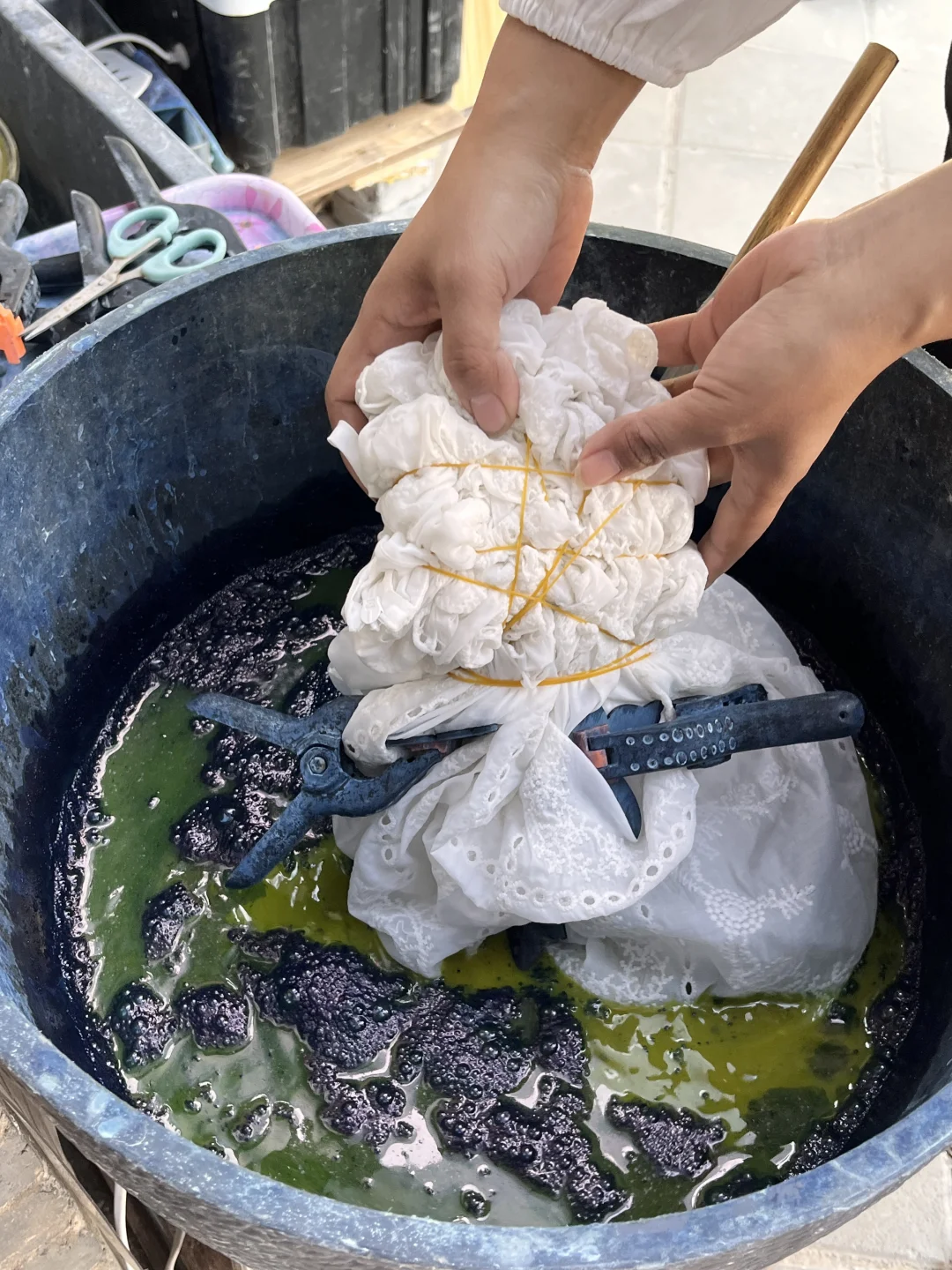 不用去大理！在安阳10+就可以体验扎染‼️