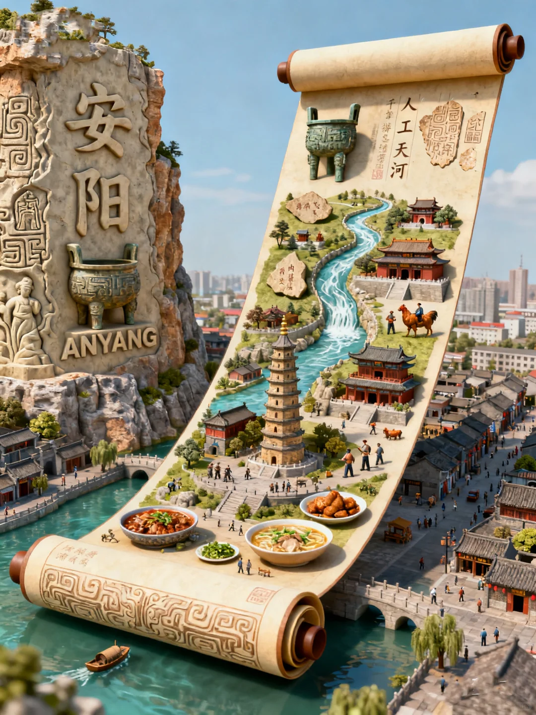 救命！做了一张安阳的画卷，真的好美！