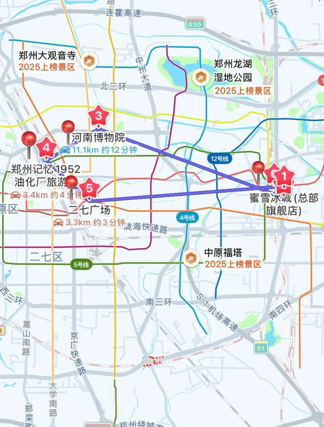 郑州一日游封神路线🌟：吃到爽还能拍大片