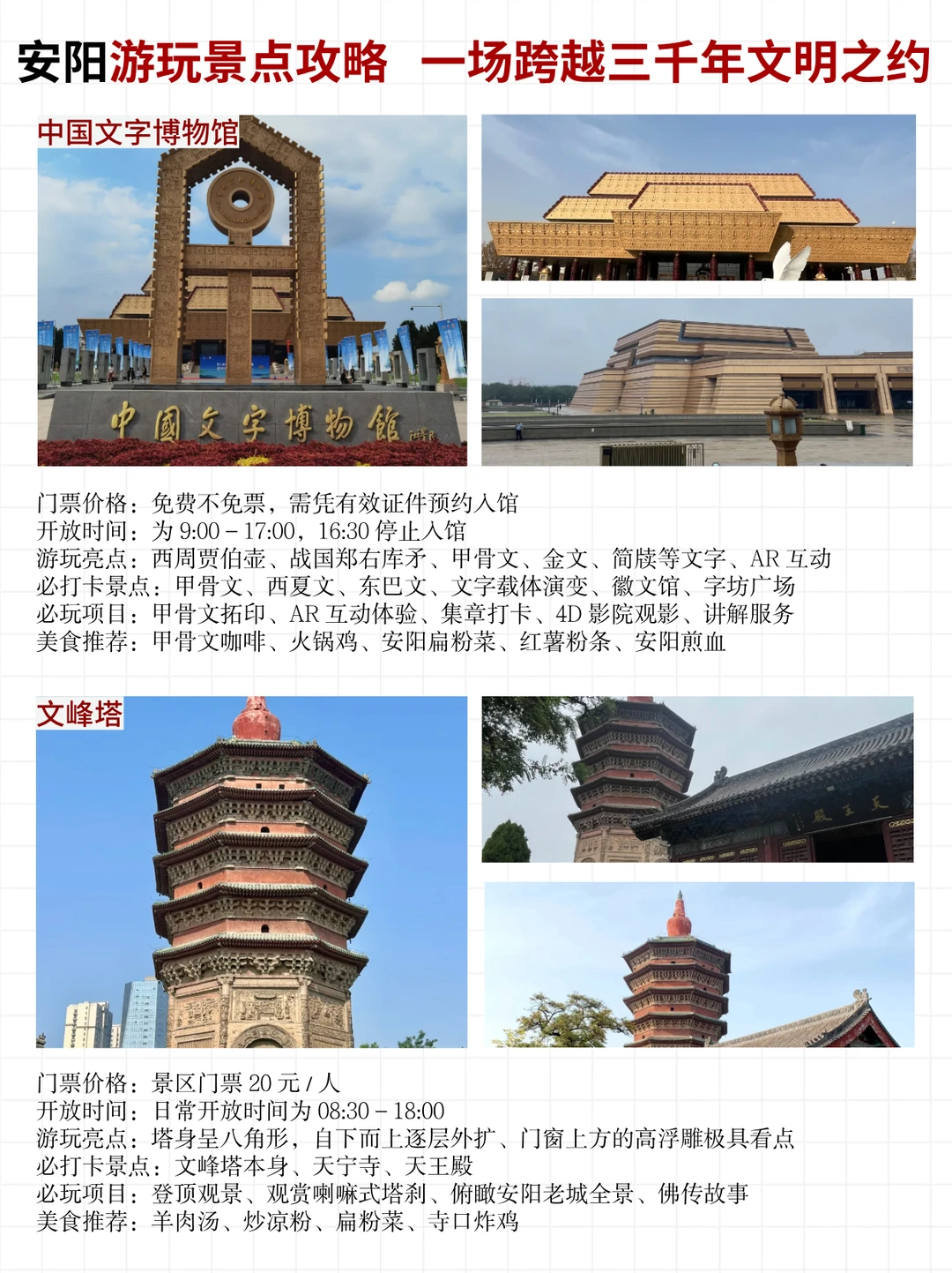 安阳旅游攻略来啦！一张图带你玩转河南安阳