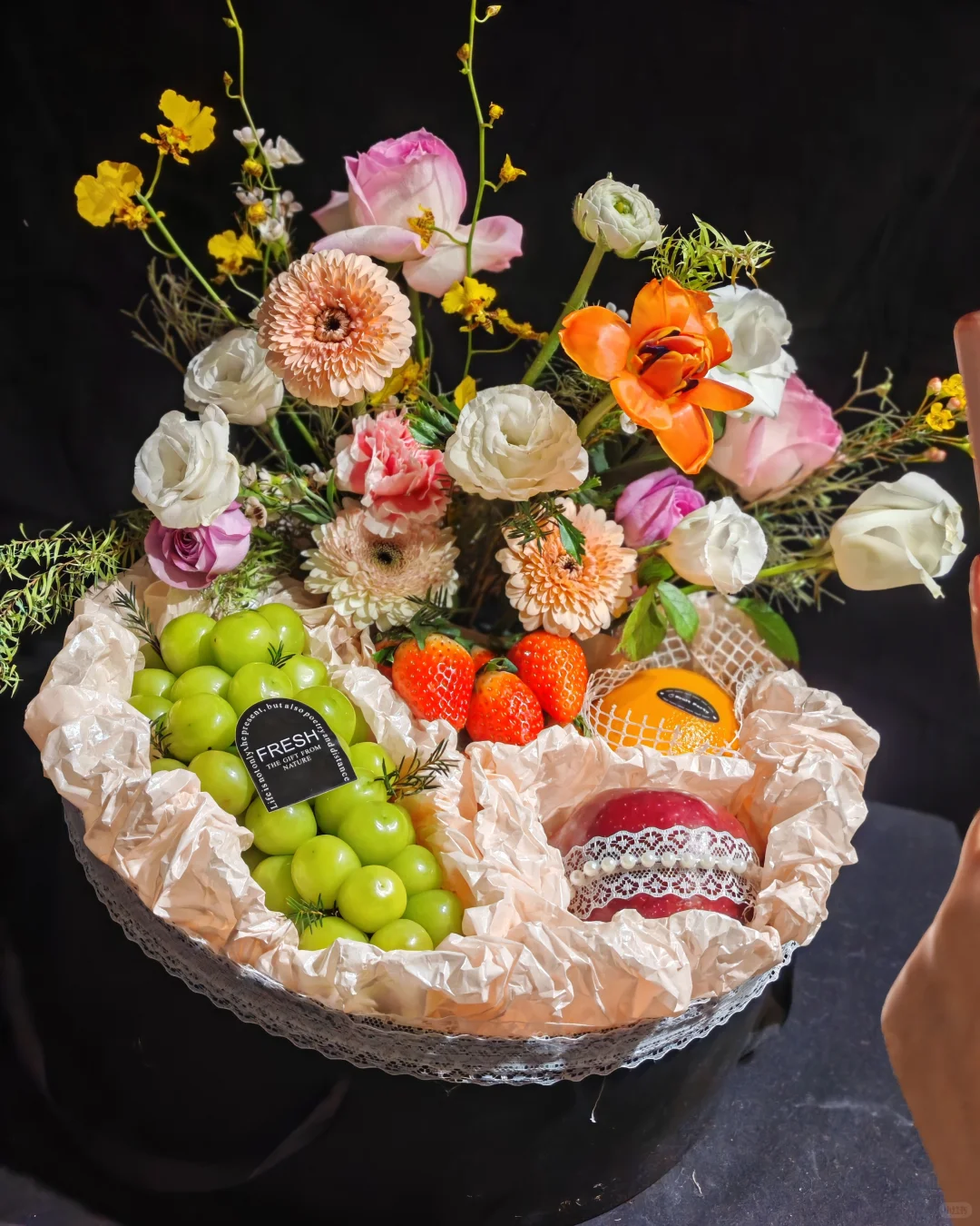 洛阳花艺培训：法式花果礼