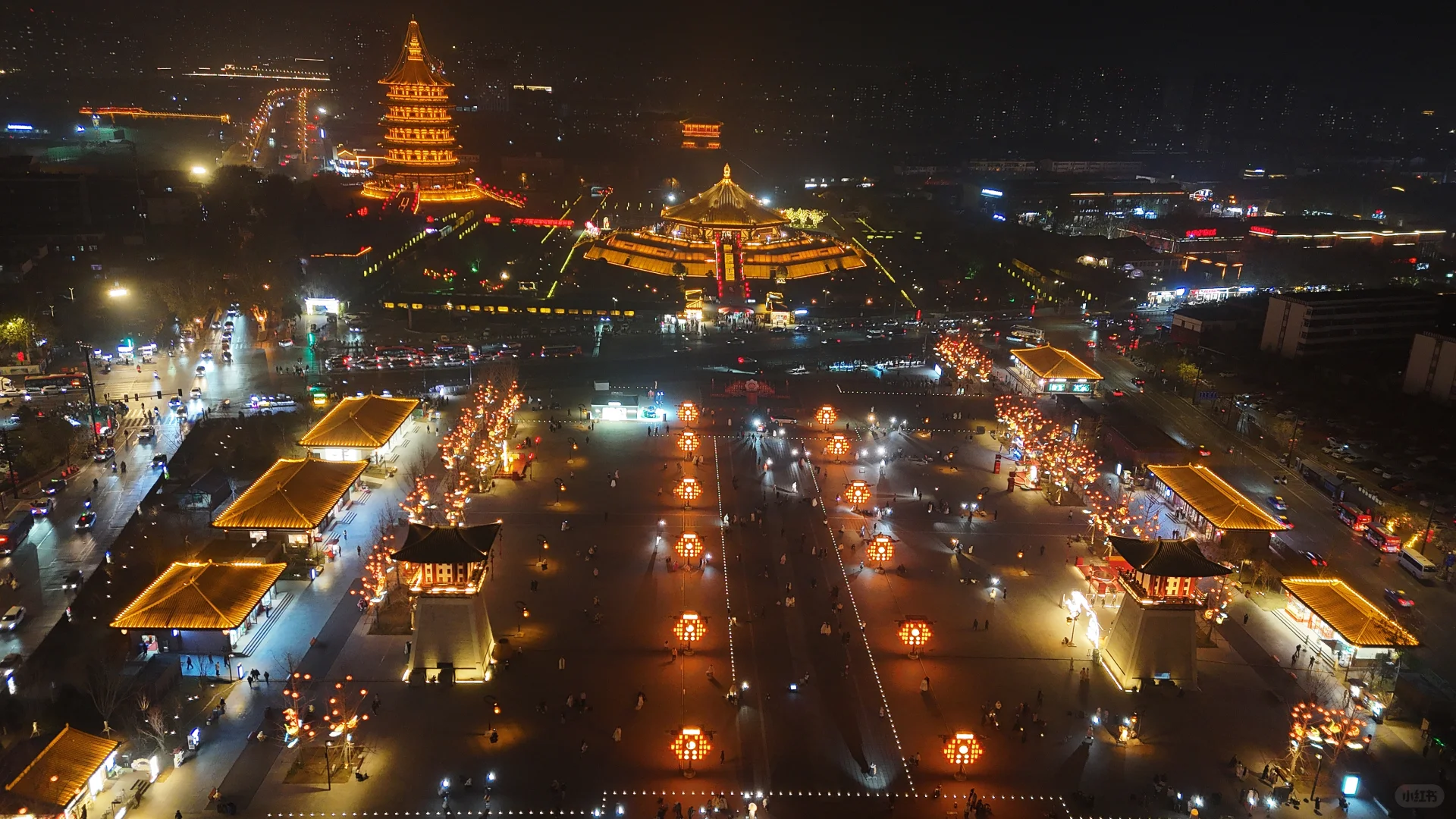 洛阳应天门天堂明堂夜景