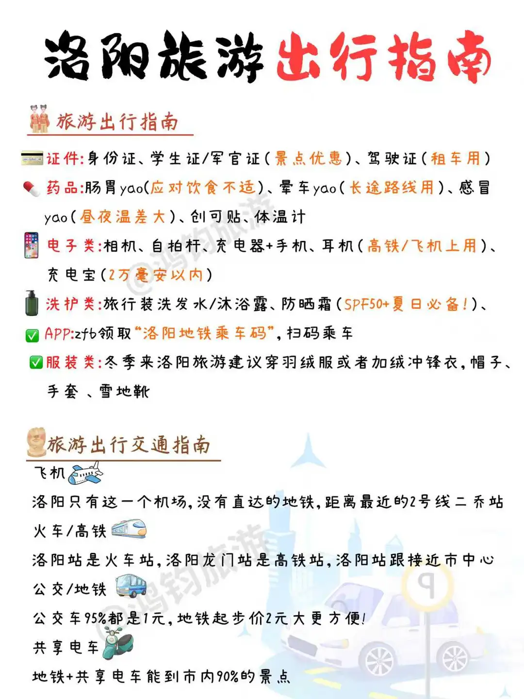 洛阳旅游地图攻略，一张图带你玩转洛阳！