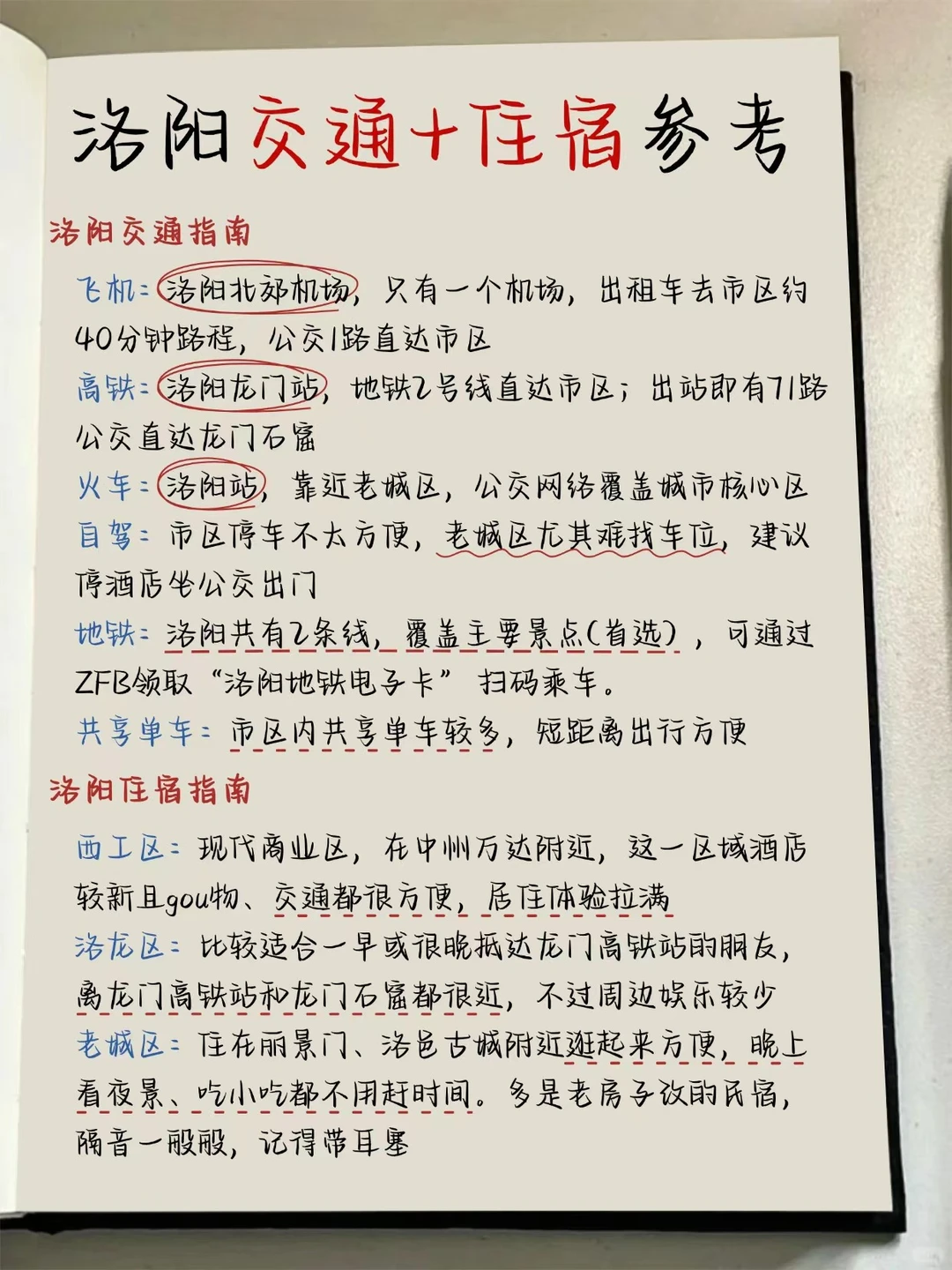 《洛阳不绕路》本地娃整理的懒人版旅游攻略