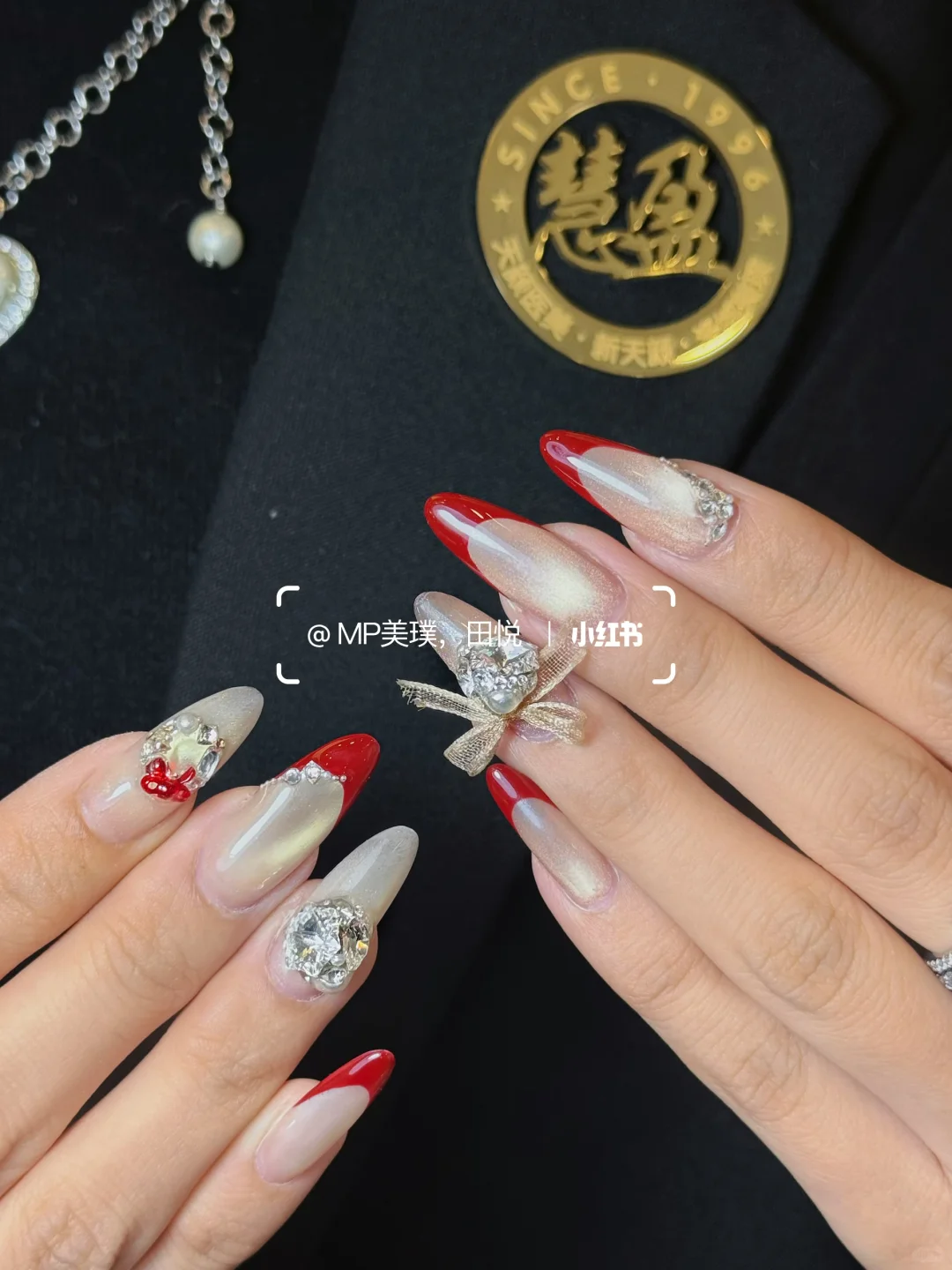 洛阳美甲 圣诞美甲还是得做红色！！