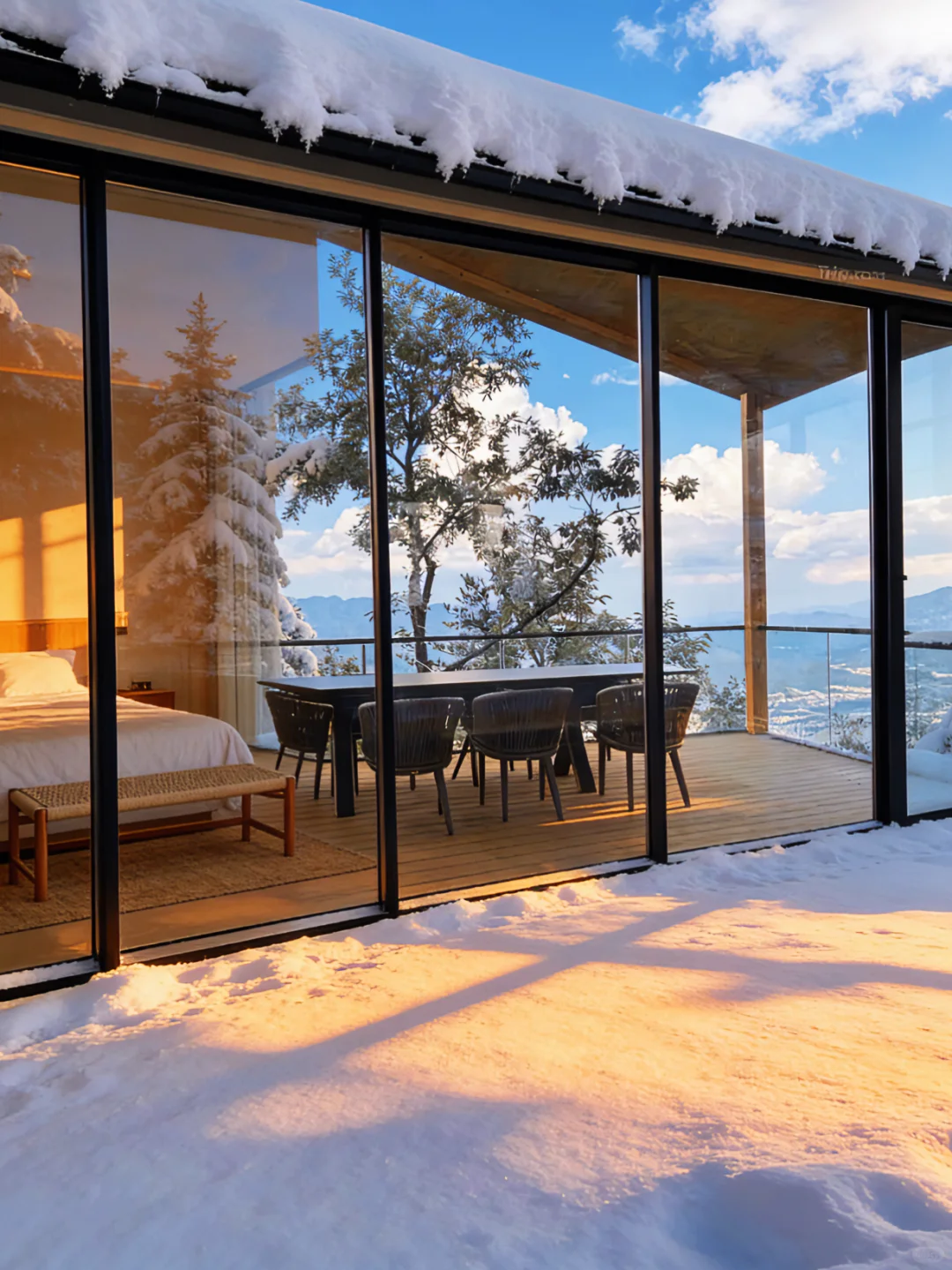 洛阳老君山！No.1的云端雪景酒店！躺看雾凇！