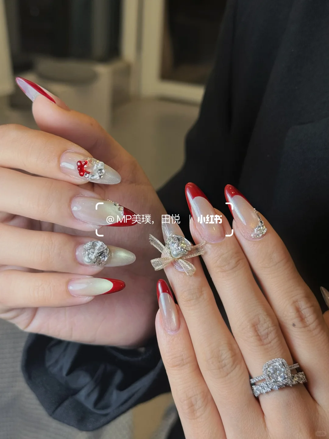 洛阳美甲 圣诞美甲还是得做红色！！
