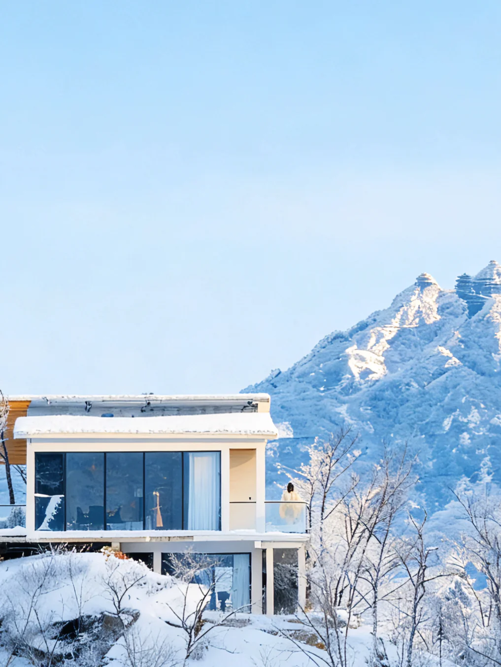 洛阳老君山！No.1的云端雪景酒店！躺看雾凇！