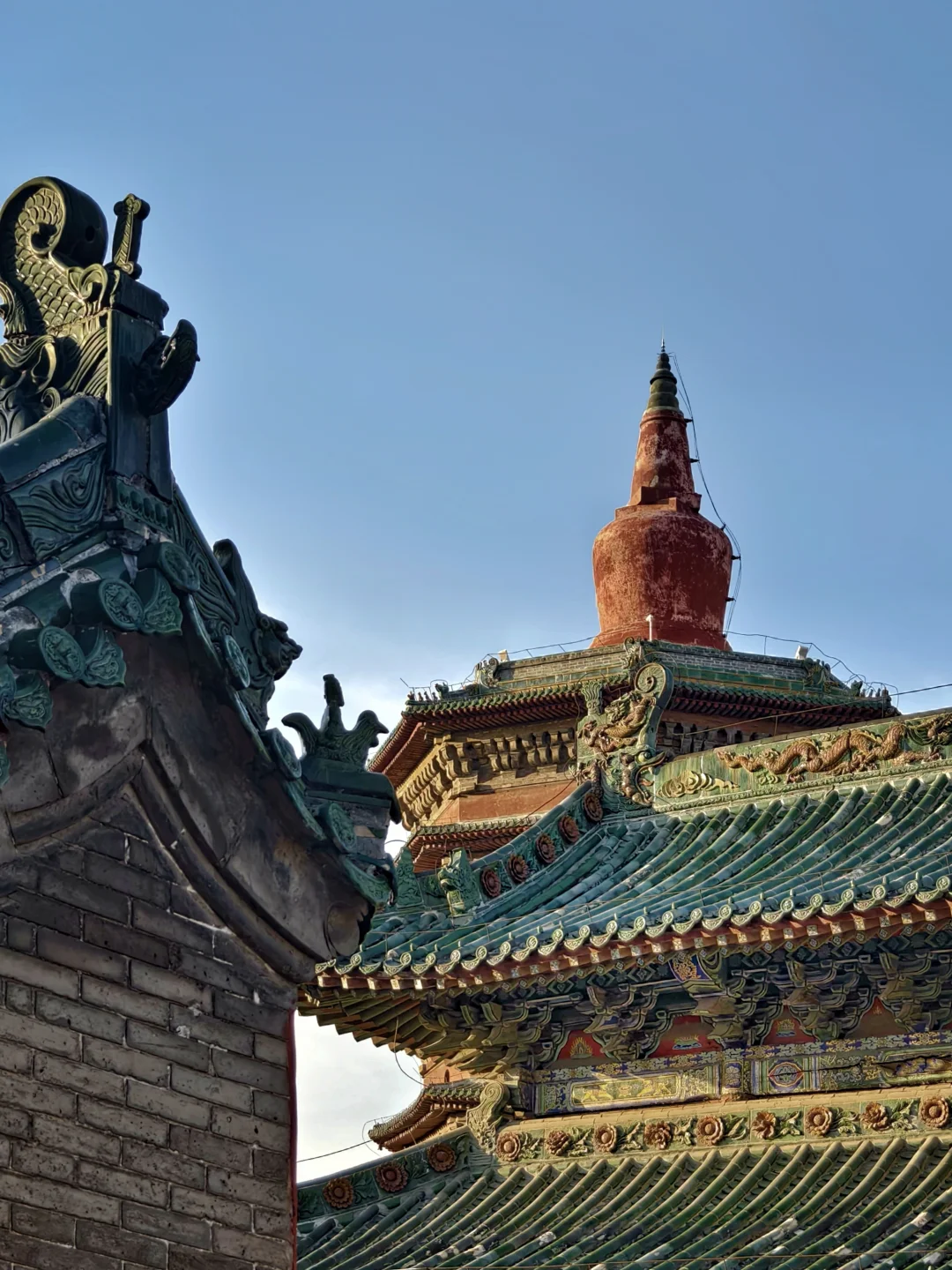 沐浴在夕阳中的安阳文峰塔