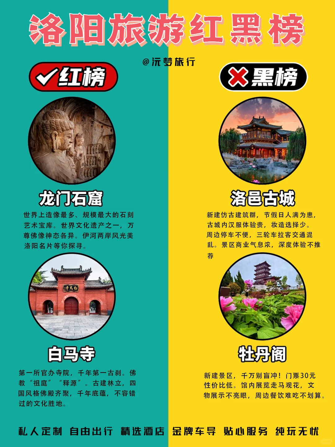 九至十月份洛阳旅游红黑榜（省钱版）