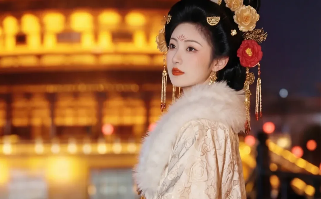 也没人告诉我洛阳的黄色披风唐装这么出片啊