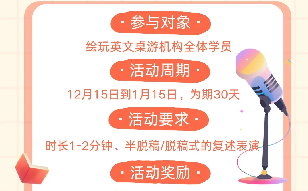 🔥洛阳绘玩英文复述挑战赛来啦！✨