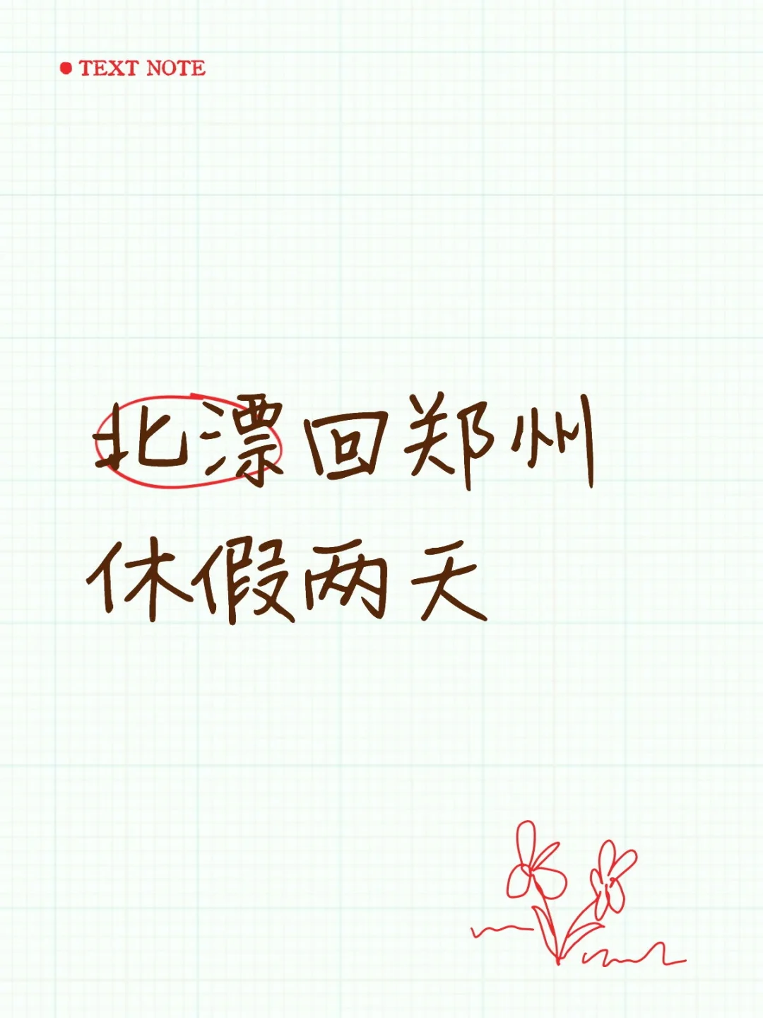 北漂回郑州休两天假