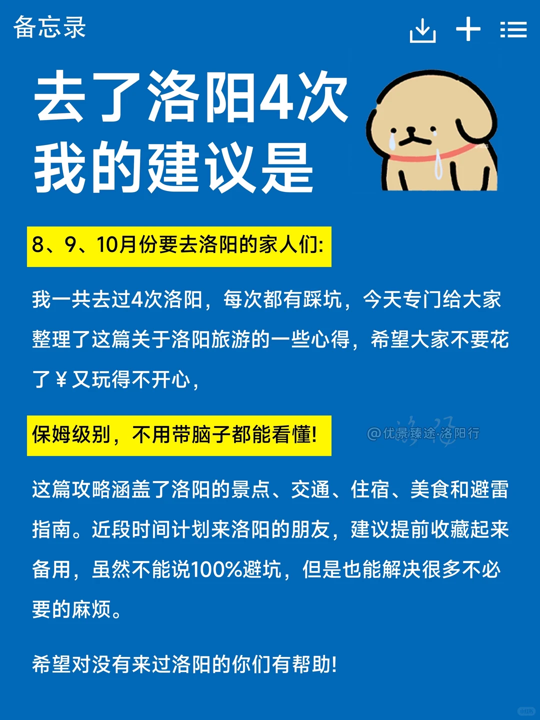 📍9.1洛阳已回，再也不听网上乱说了😢