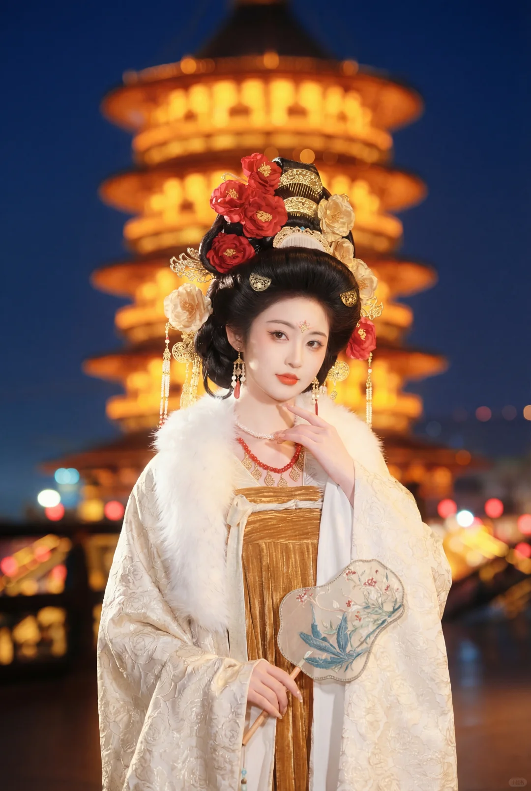 也没人告诉我洛阳的黄色披风唐装这么出片啊