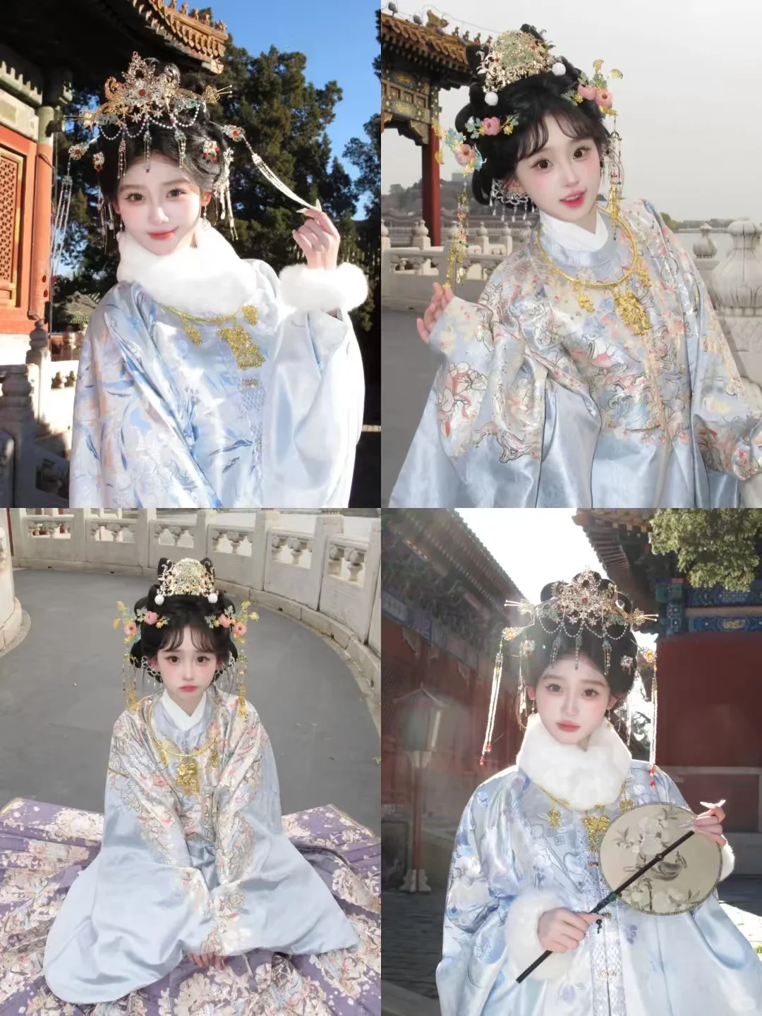 火爆🔥洛阳的6️⃣组明制贵女妆造合集来啦‼️