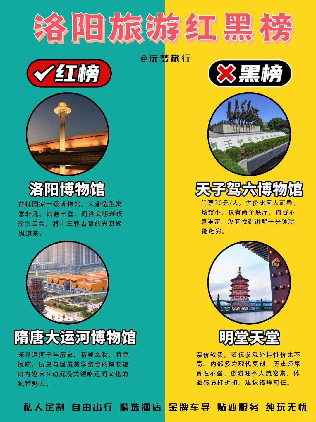 九至十月份洛阳旅游红黑榜（省钱版）