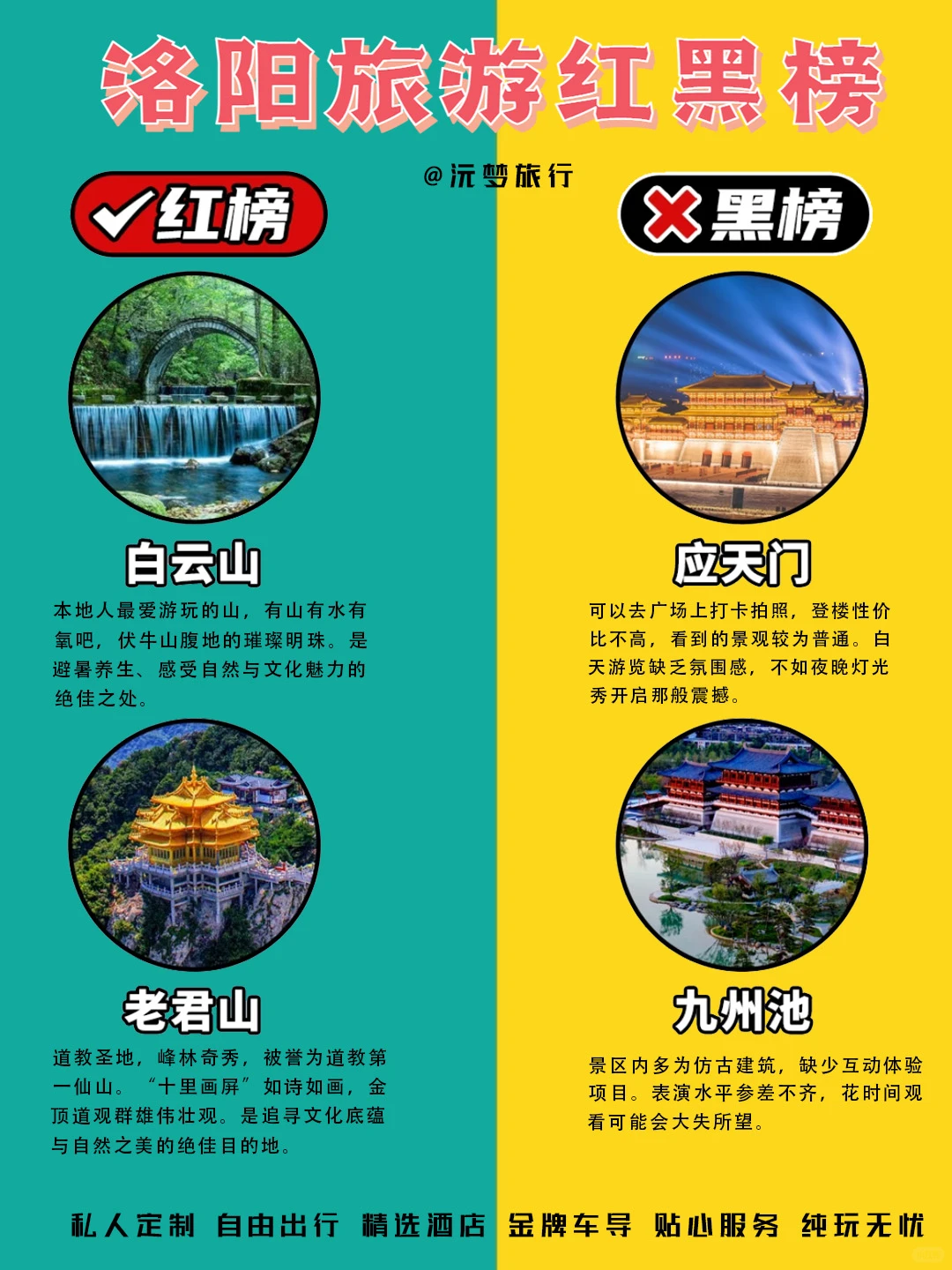 九至十月份洛阳旅游红黑榜（省钱版）