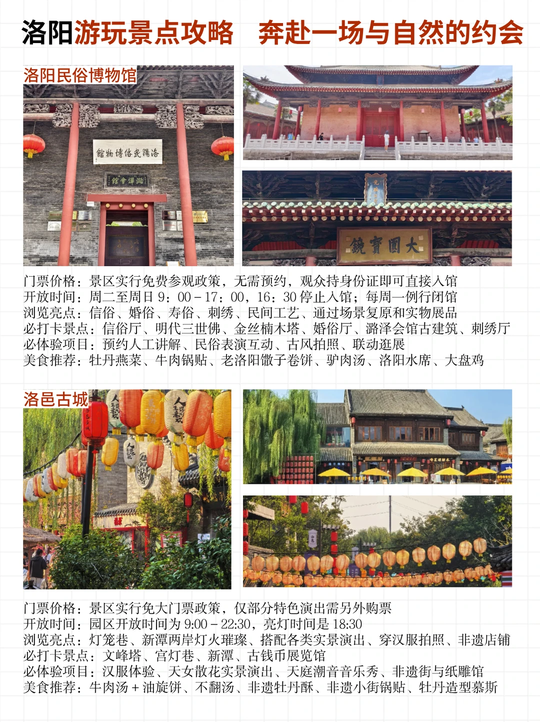 河南洛阳旅游攻略来啦！一张图带你玩转洛阳