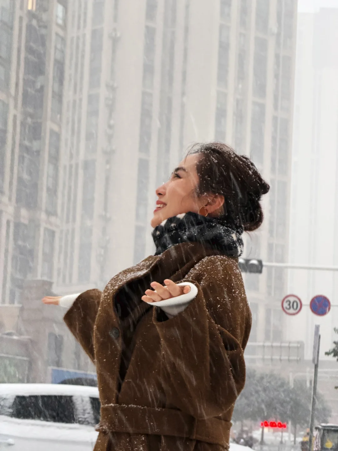 郑州今年的初雪来的太美了