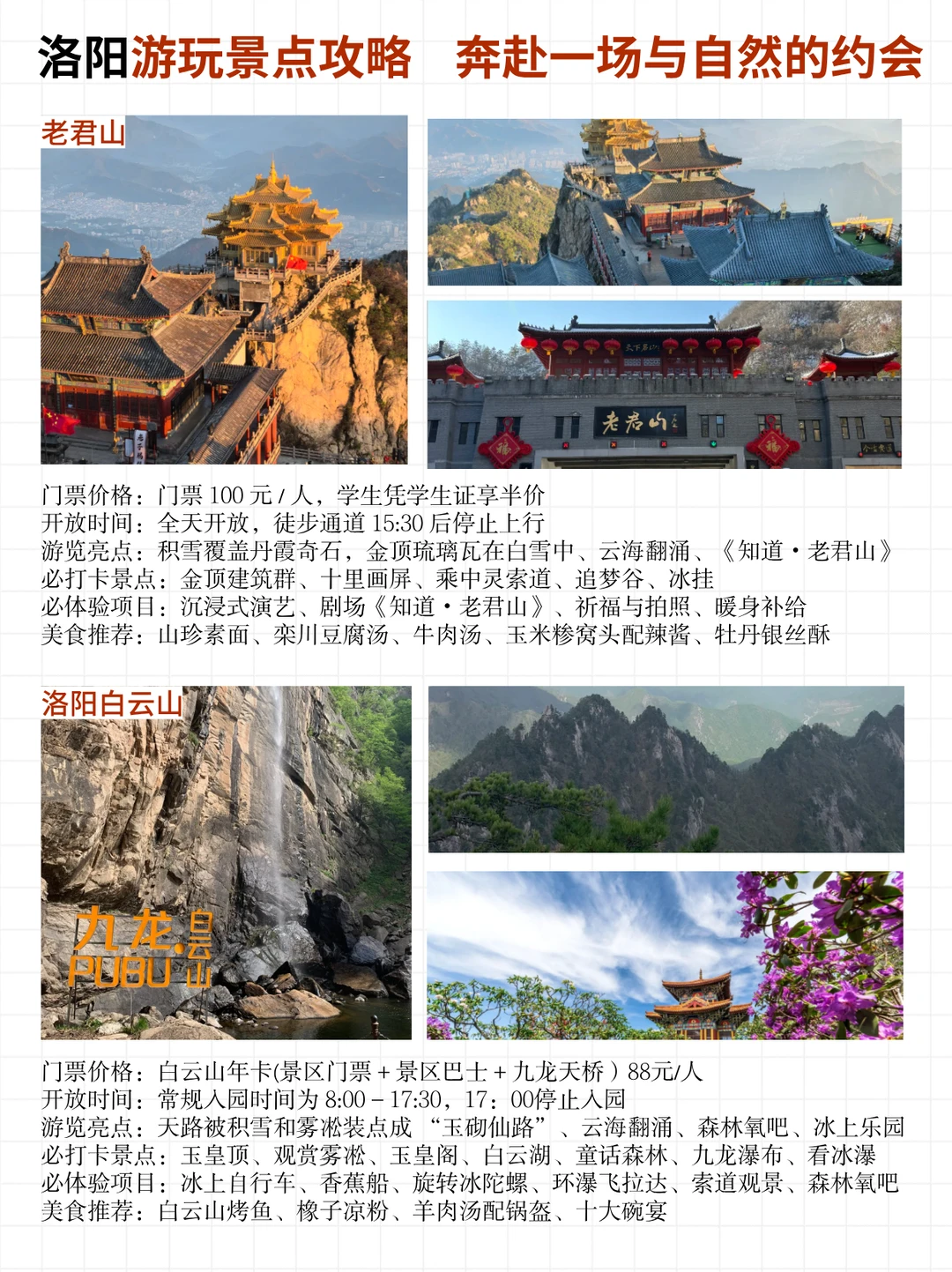 河南洛阳旅游攻略来啦！一张图带你玩转洛阳