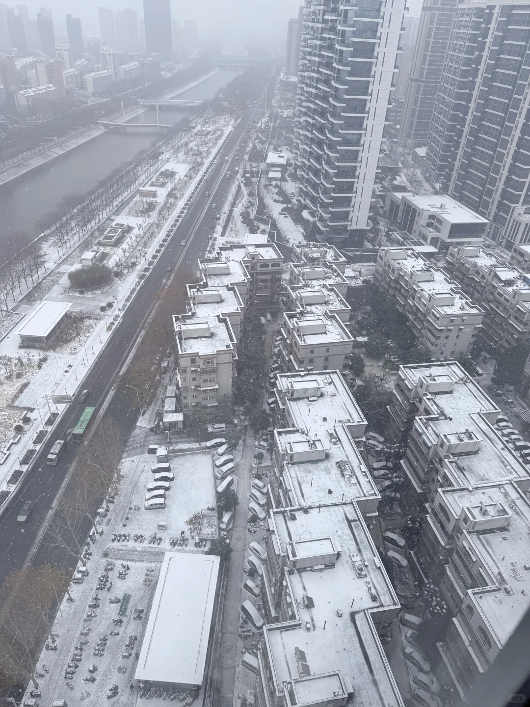 下大雪了 谁敢信这是郑州