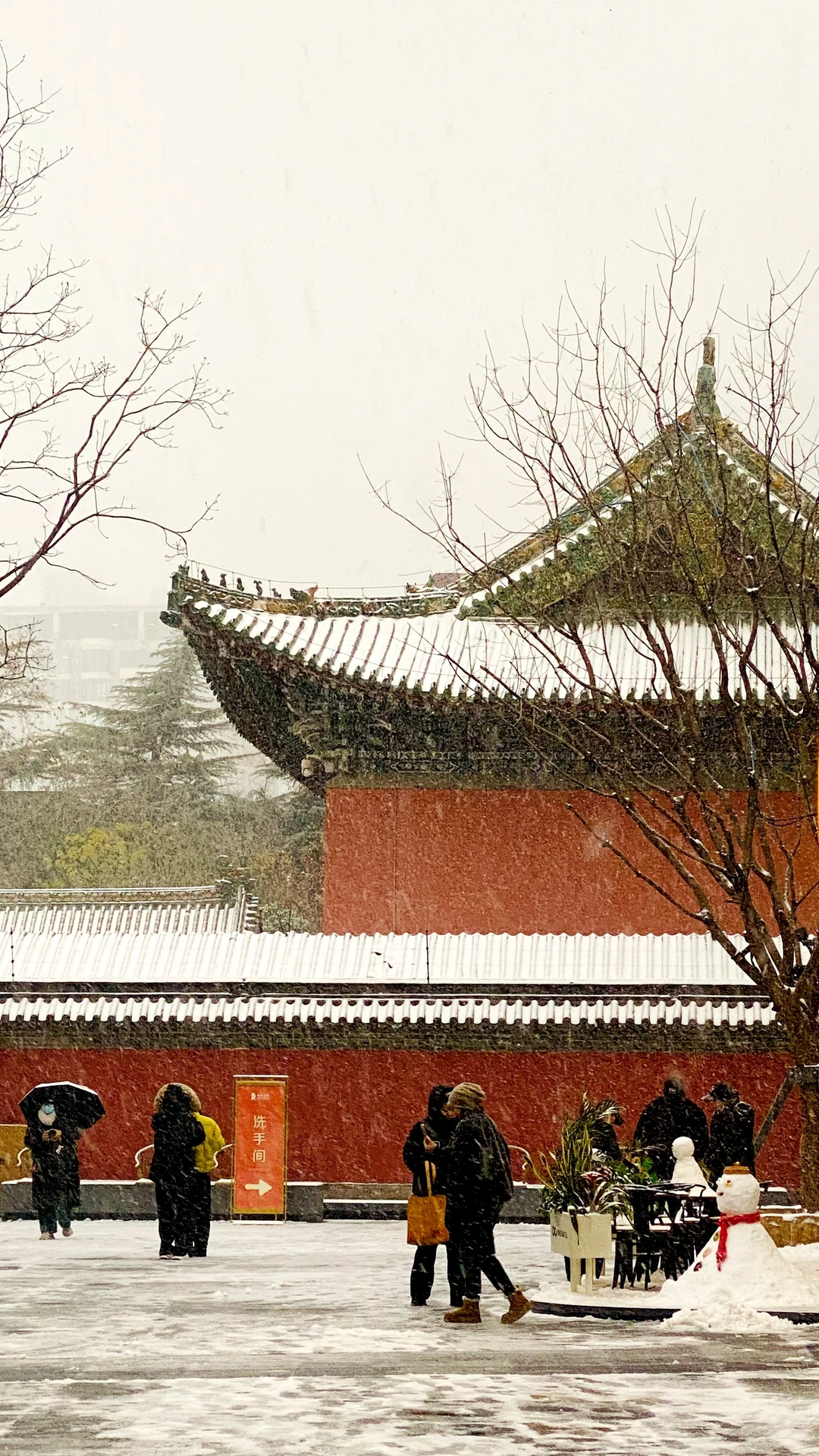 我在郑州文庙拍出了大雪中故宫既视感