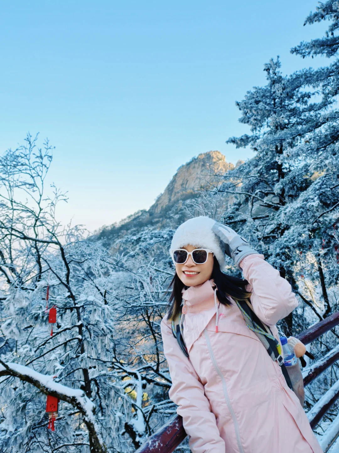远赴人间惊鸿宴🌬️老君山上看日落看雪❄️