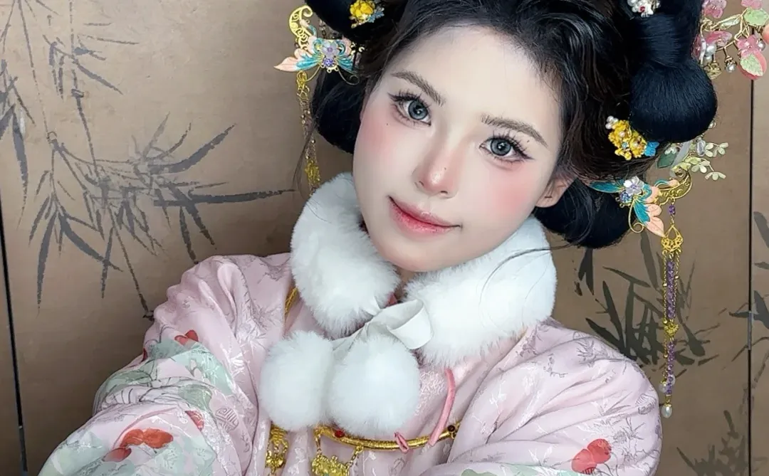 洛阳汉服妆造｜粉色汉服写真太温柔啦‼️