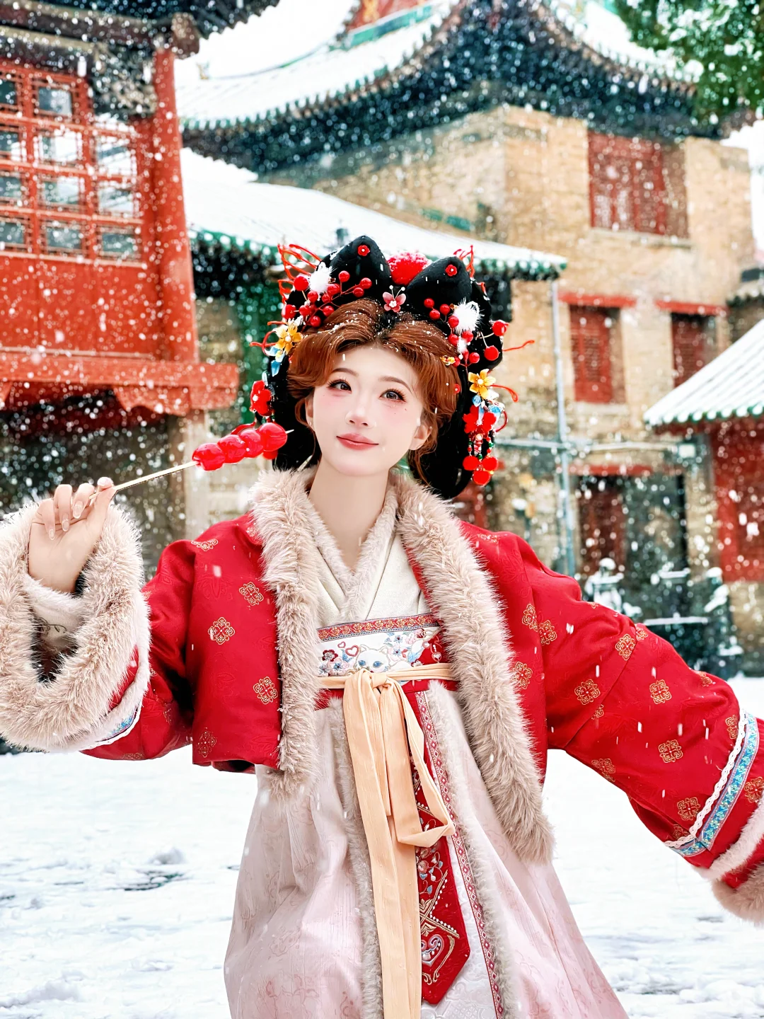 洛阳初雪至❄️169甜妹小唐风 氛围感绝了