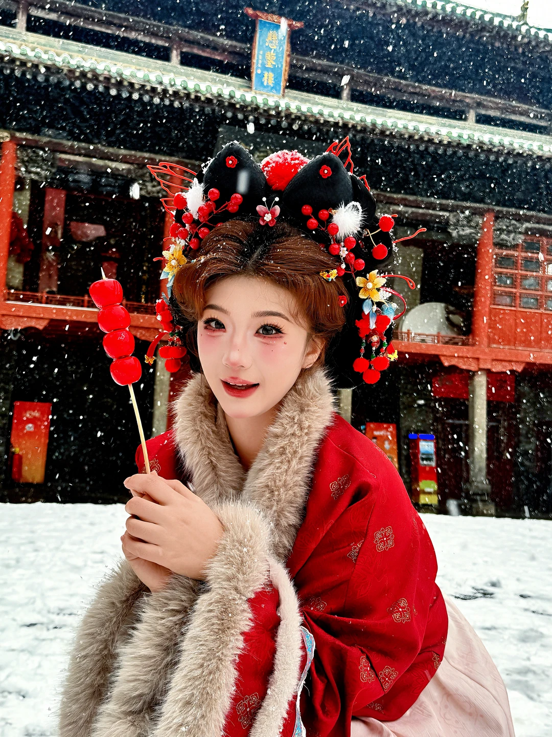 洛阳初雪至❄️169甜妹小唐风 氛围感绝了