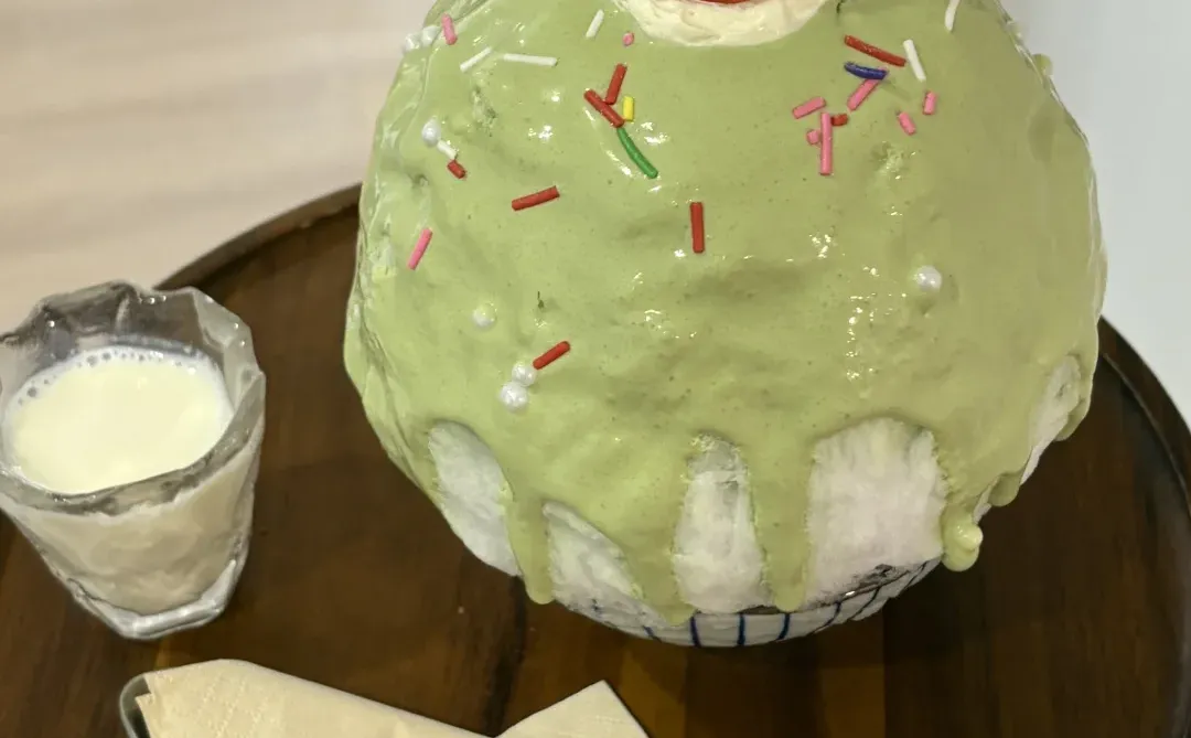 安阳土狗甜品｜圣诞树开心果刨冰🍧