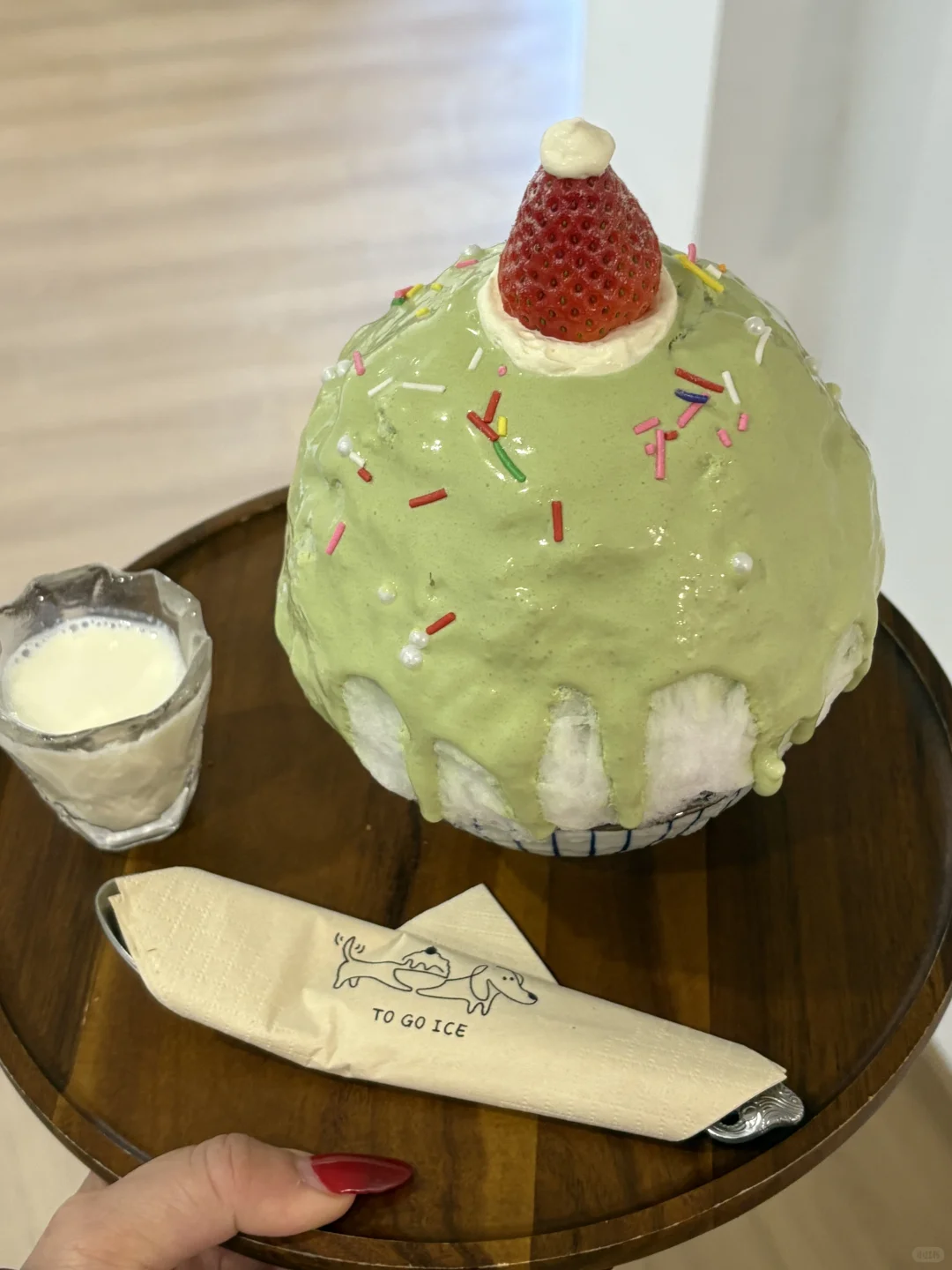 安阳土狗甜品｜圣诞树开心果刨冰🍧