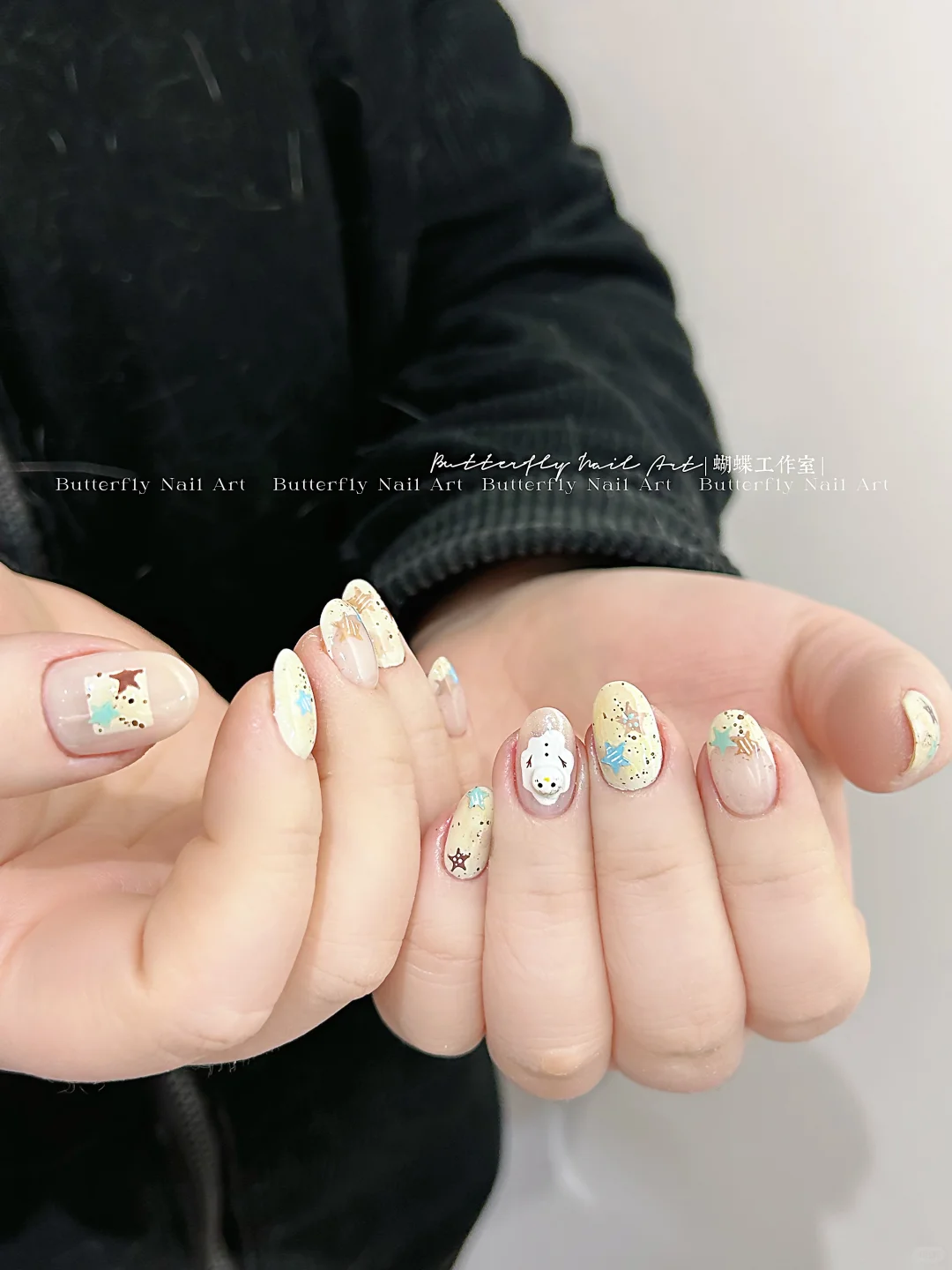 . ݁₊奶油星星曲奇🍪 | 安阳美甲