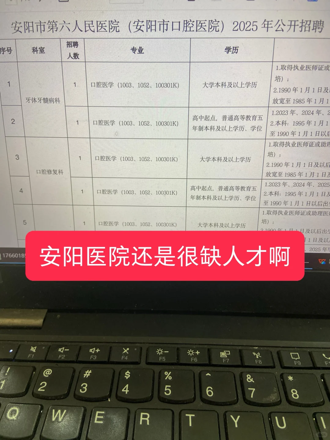 安阳的看过来！六院新出39人公告