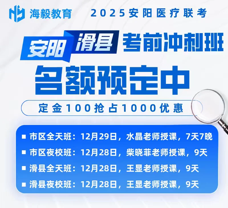 安阳医疗招聘1月份考试，再冲一波