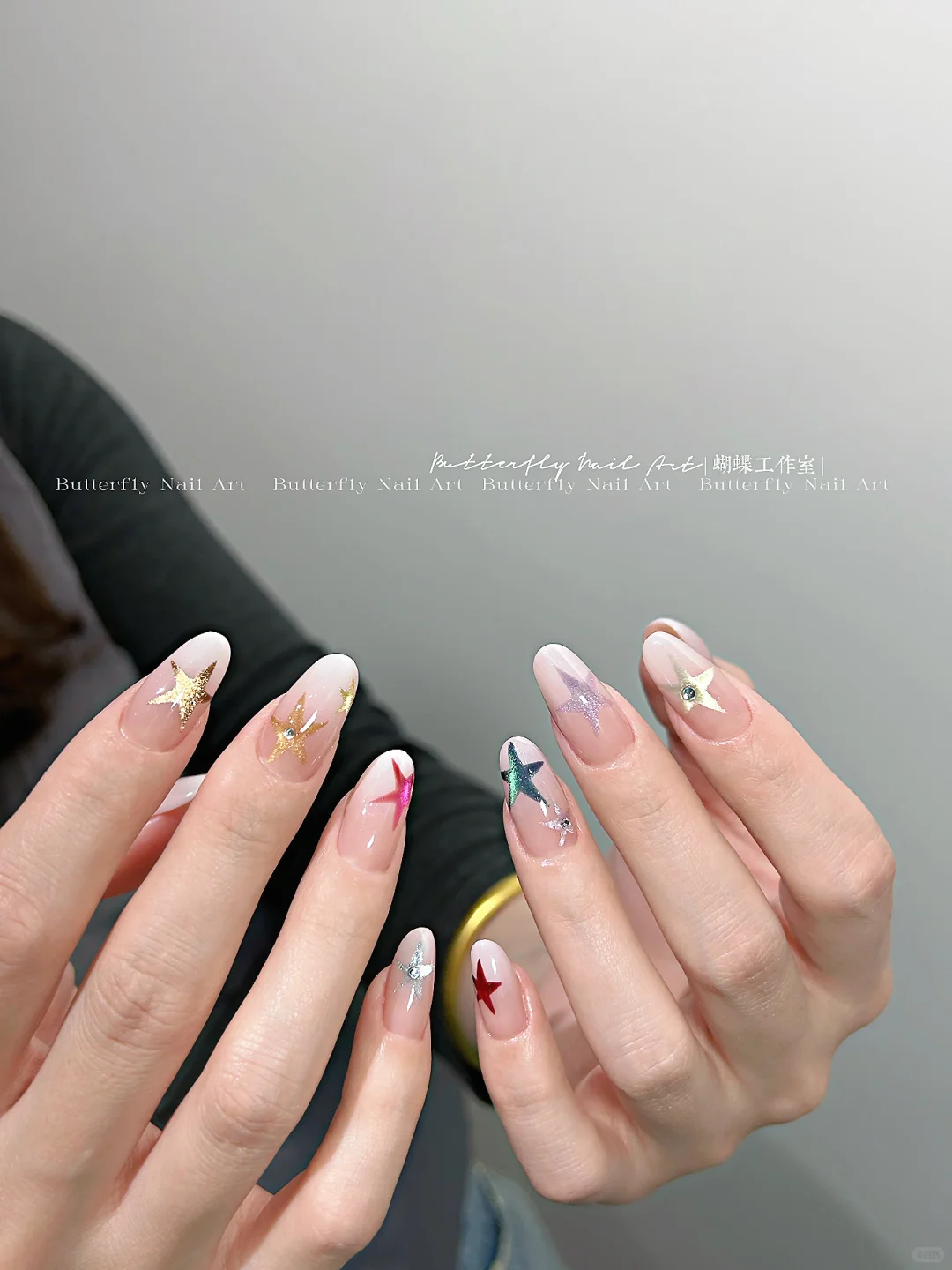 好美的彩色星星哇✨ | 安阳美甲