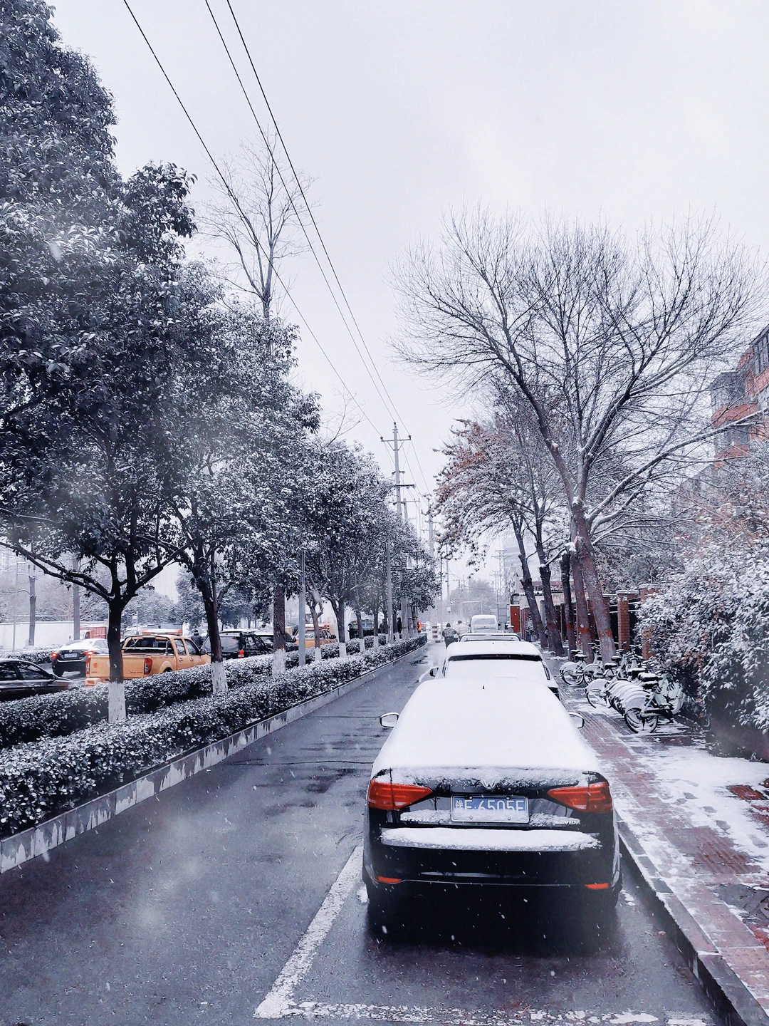 安阳初雪鹅毛大雪纷飞！适合吃海底捞火锅