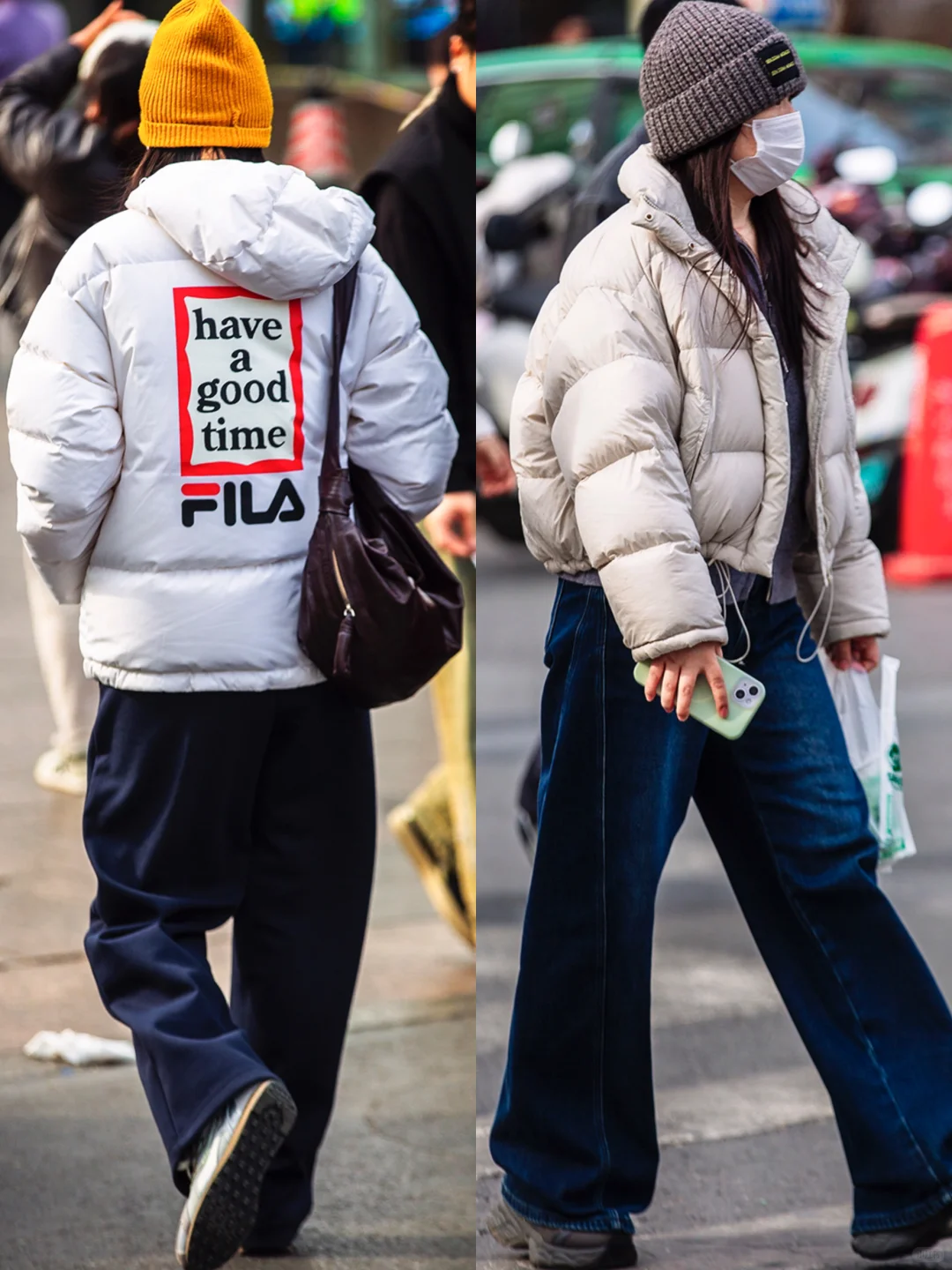 郑州街拍l周日，胖了之后竟然真不怕冷了