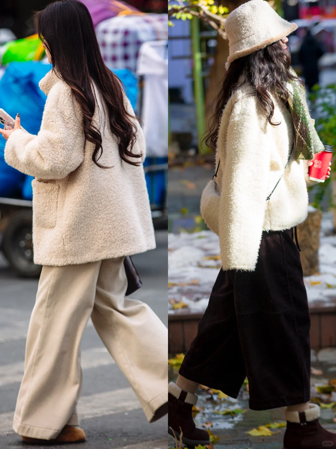 郑州街拍l周日，胖了之后竟然真不怕冷了