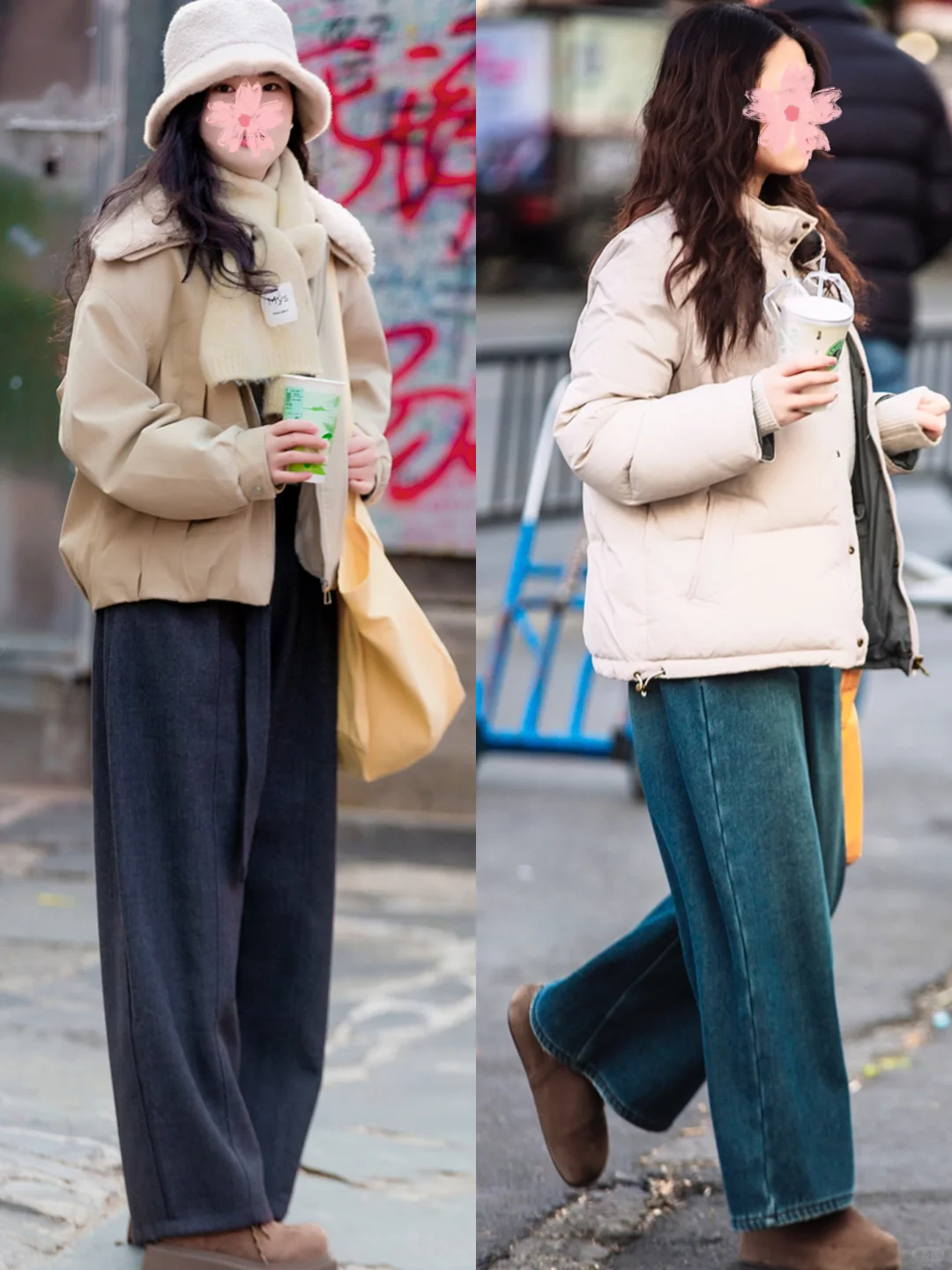 郑州街拍l周日，胖了之后竟然真不怕冷了