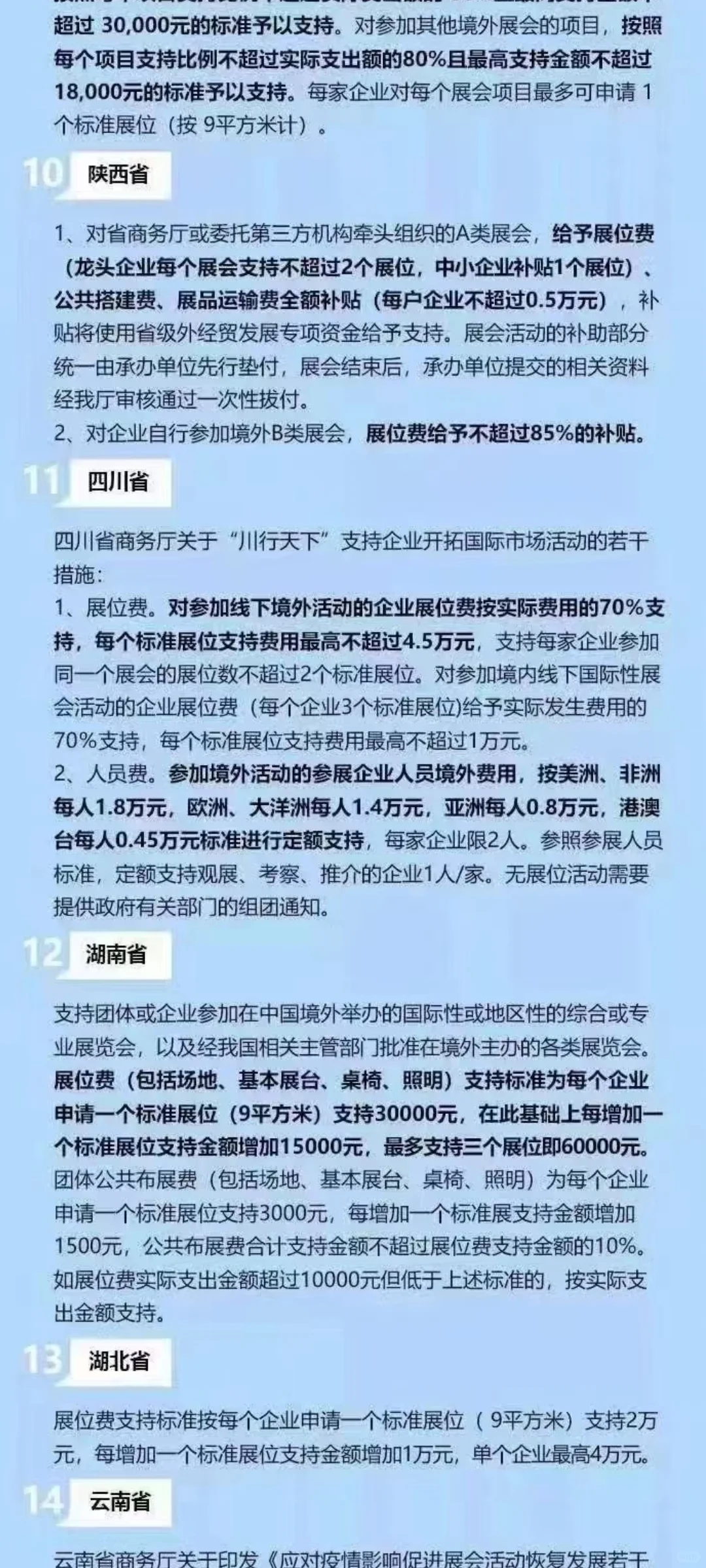 企业参加境外展会补贴到账