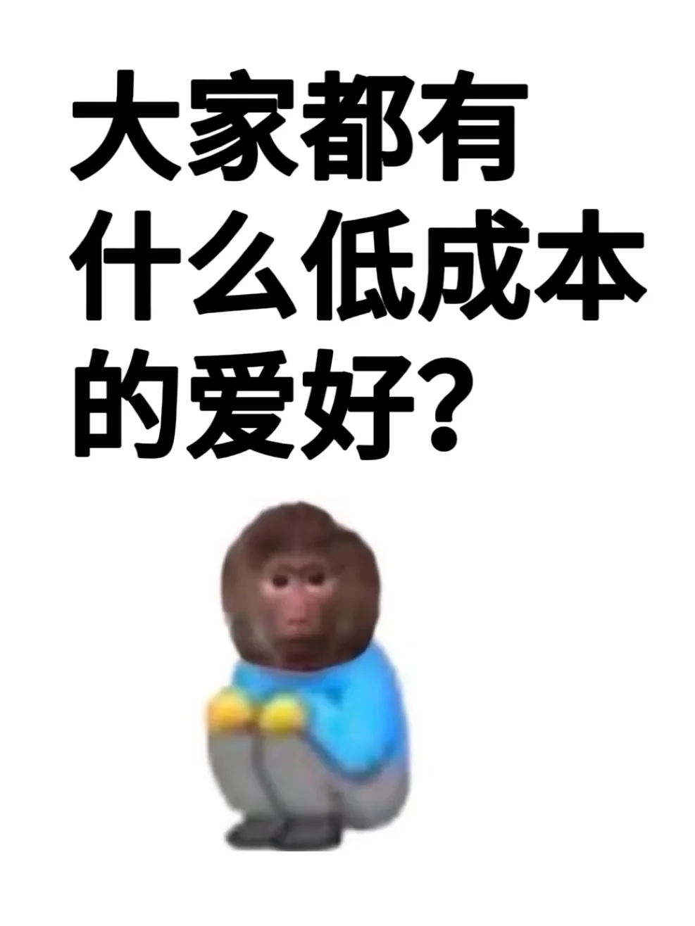 想知道大家低成本适合贫民的爱好