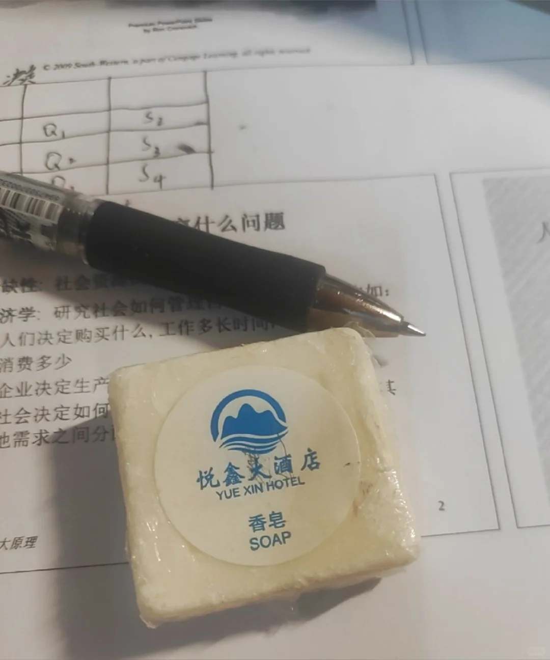 到考场了 让我妈给装的橡皮?