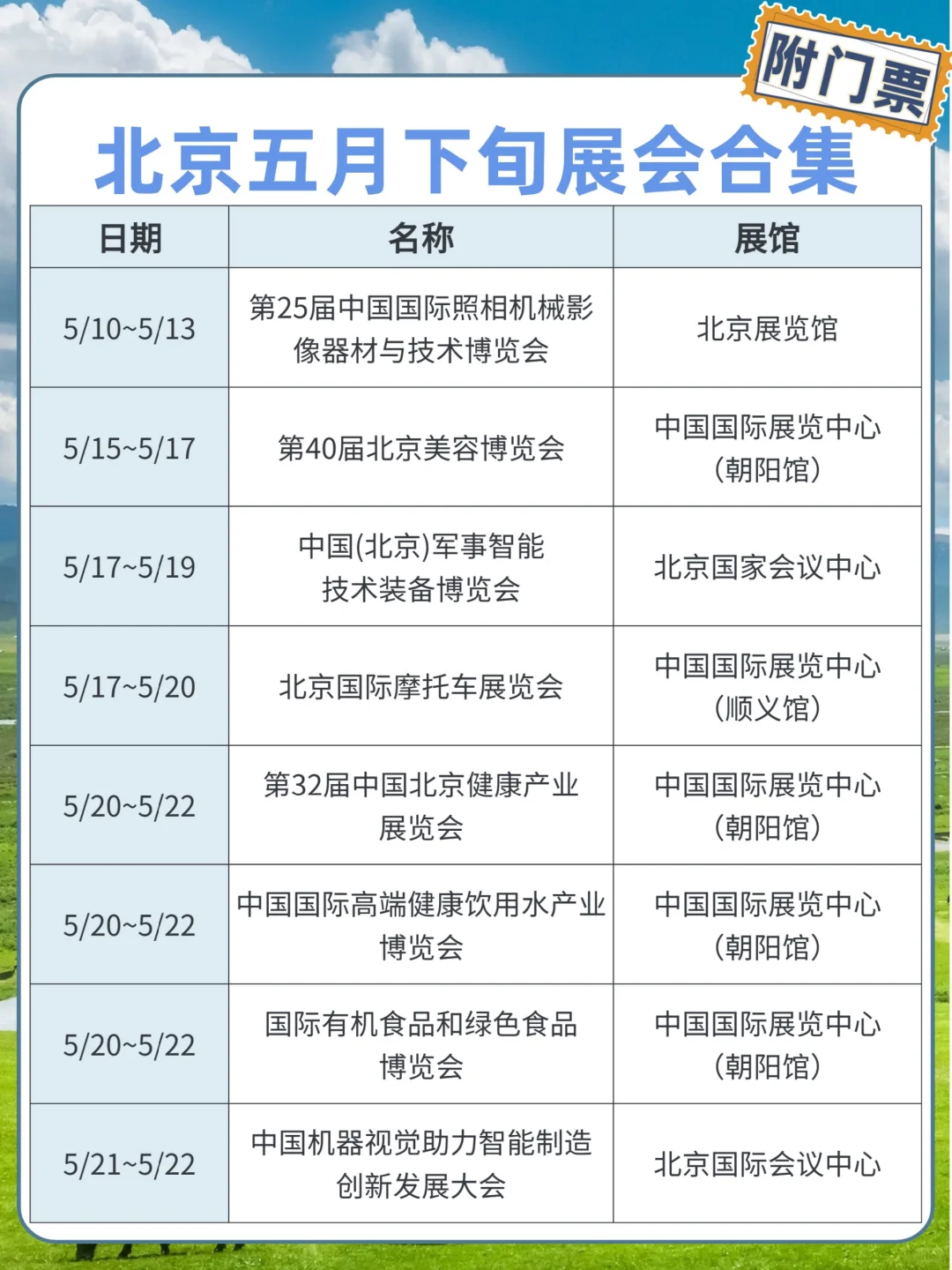 北京五月下旬展会合集?看这篇就够了
