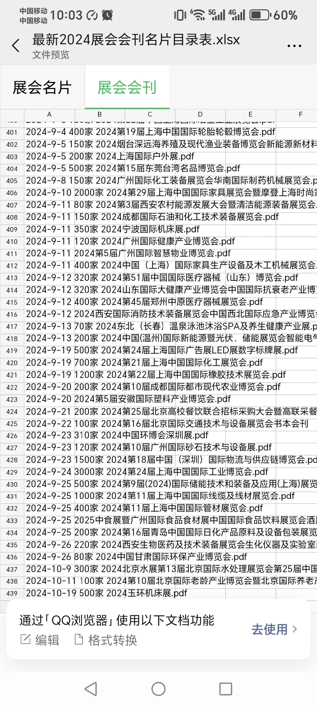 展会会刊资料合集参展商名录名片展览会展商