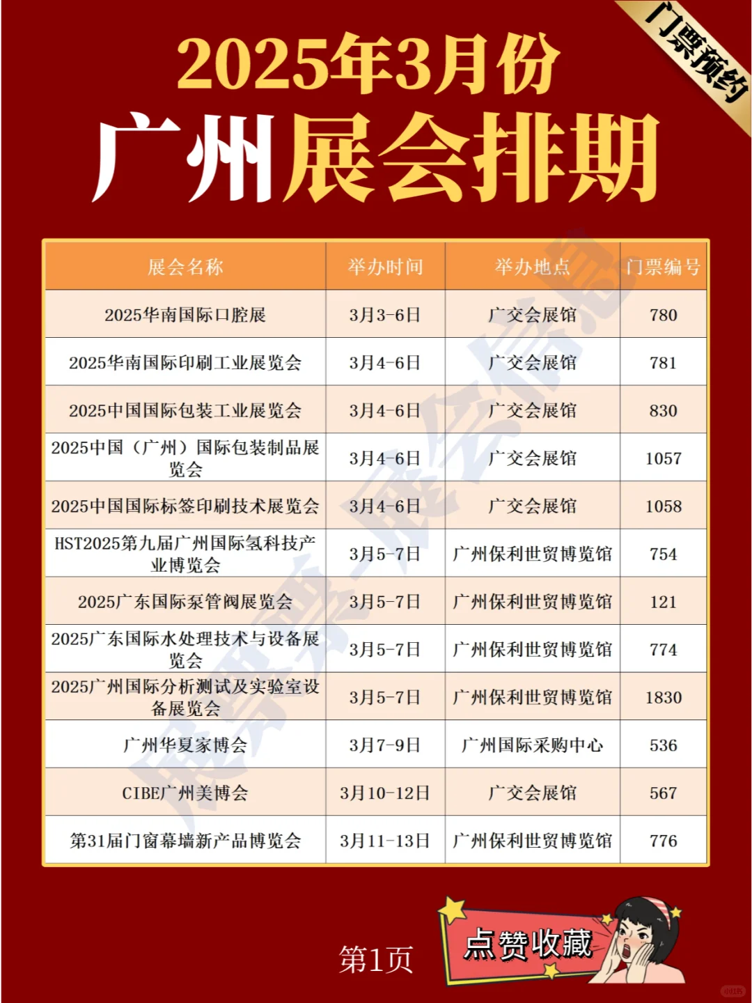 广州展会 | 2025年3月展览排期表（共20场）