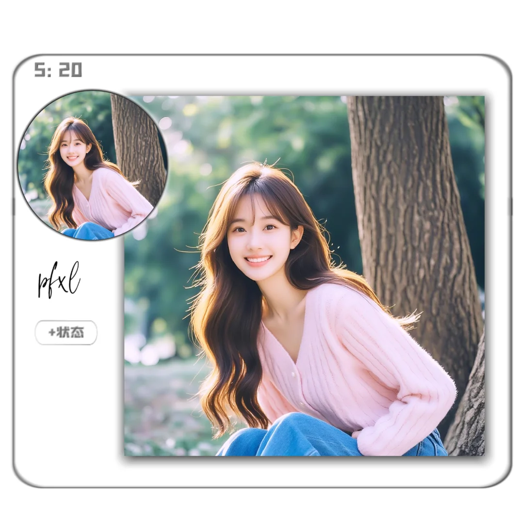 春天粉色系女生头像