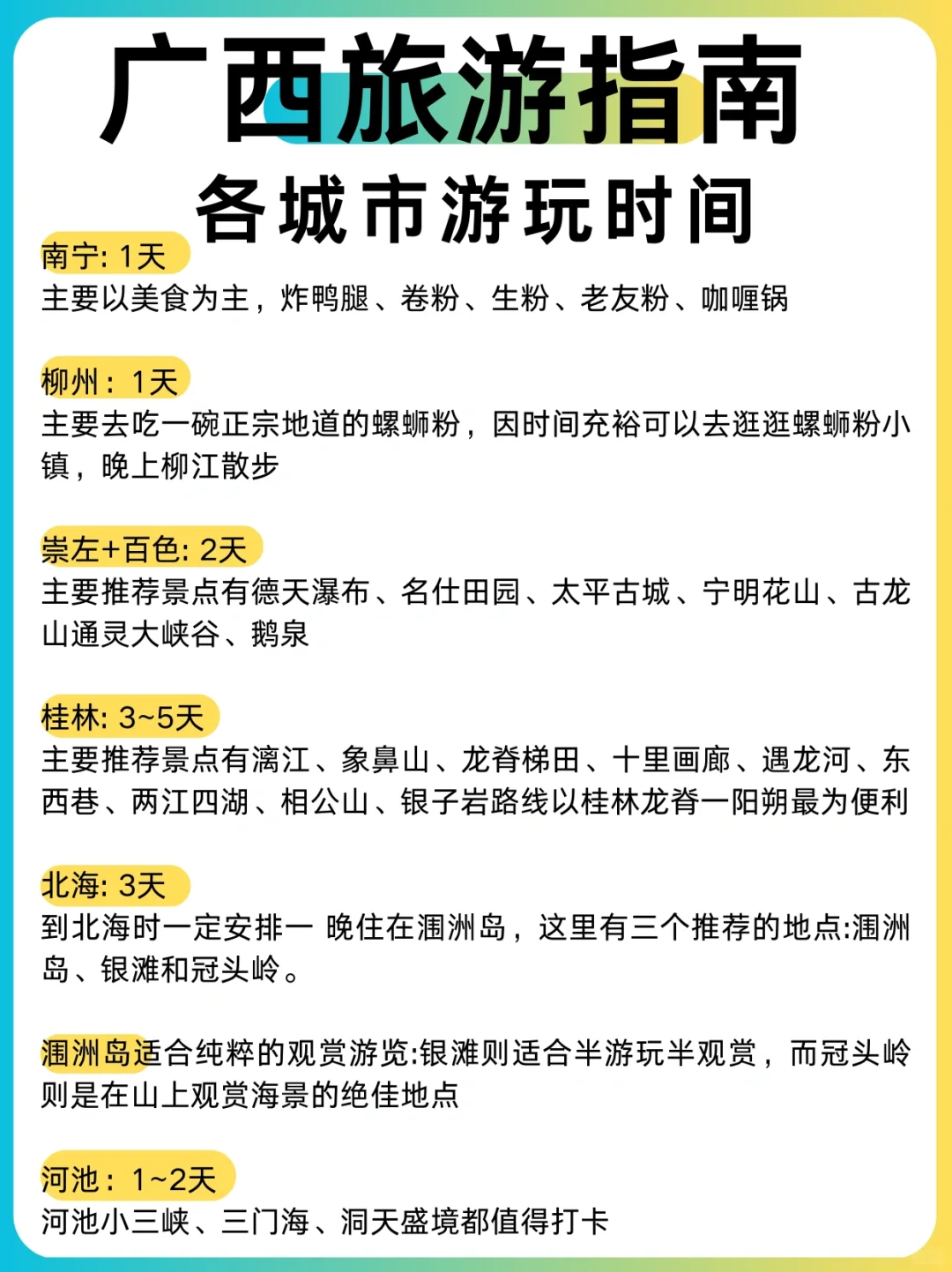 不绕弯路！广西的美景美食全被我拿捏了