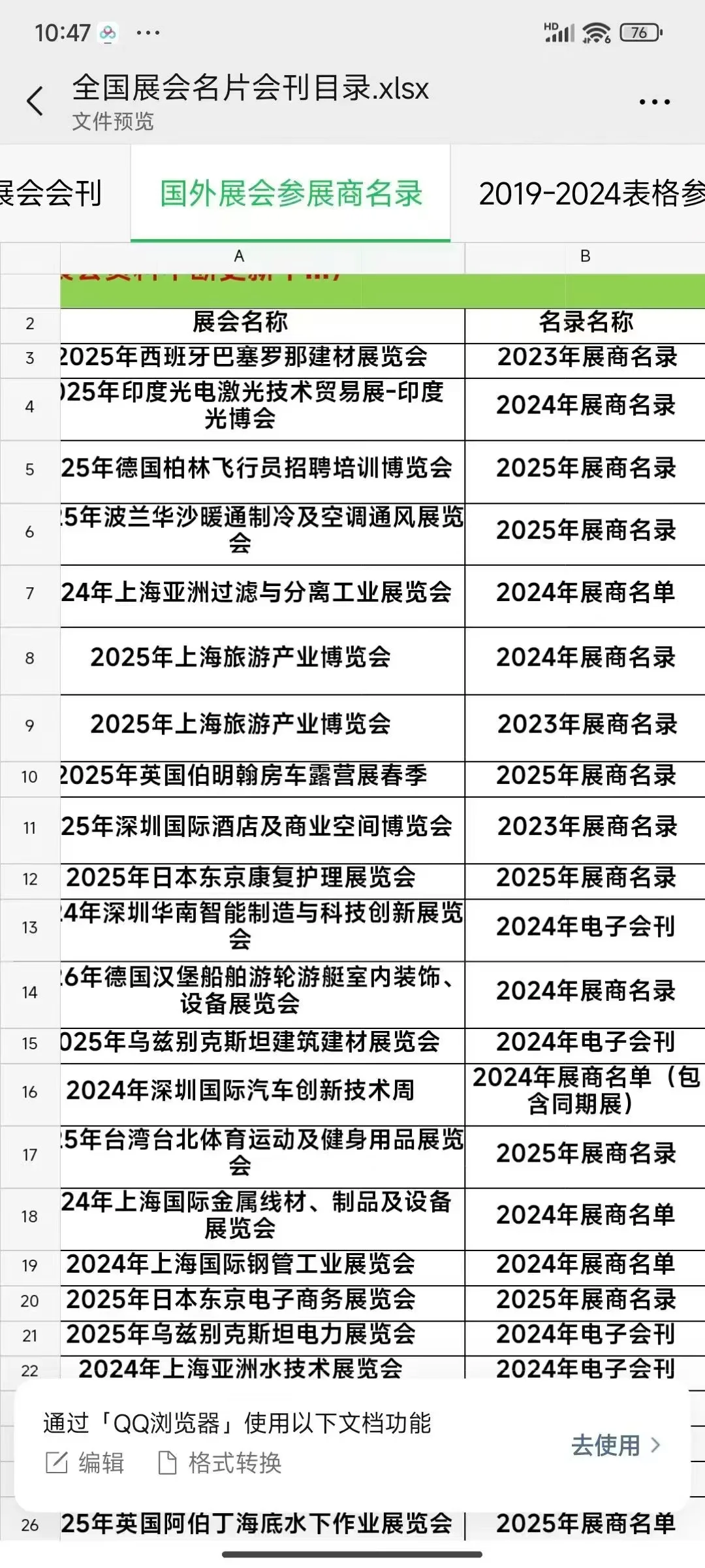 全国展会 国外展会 香港展会 平台大数据